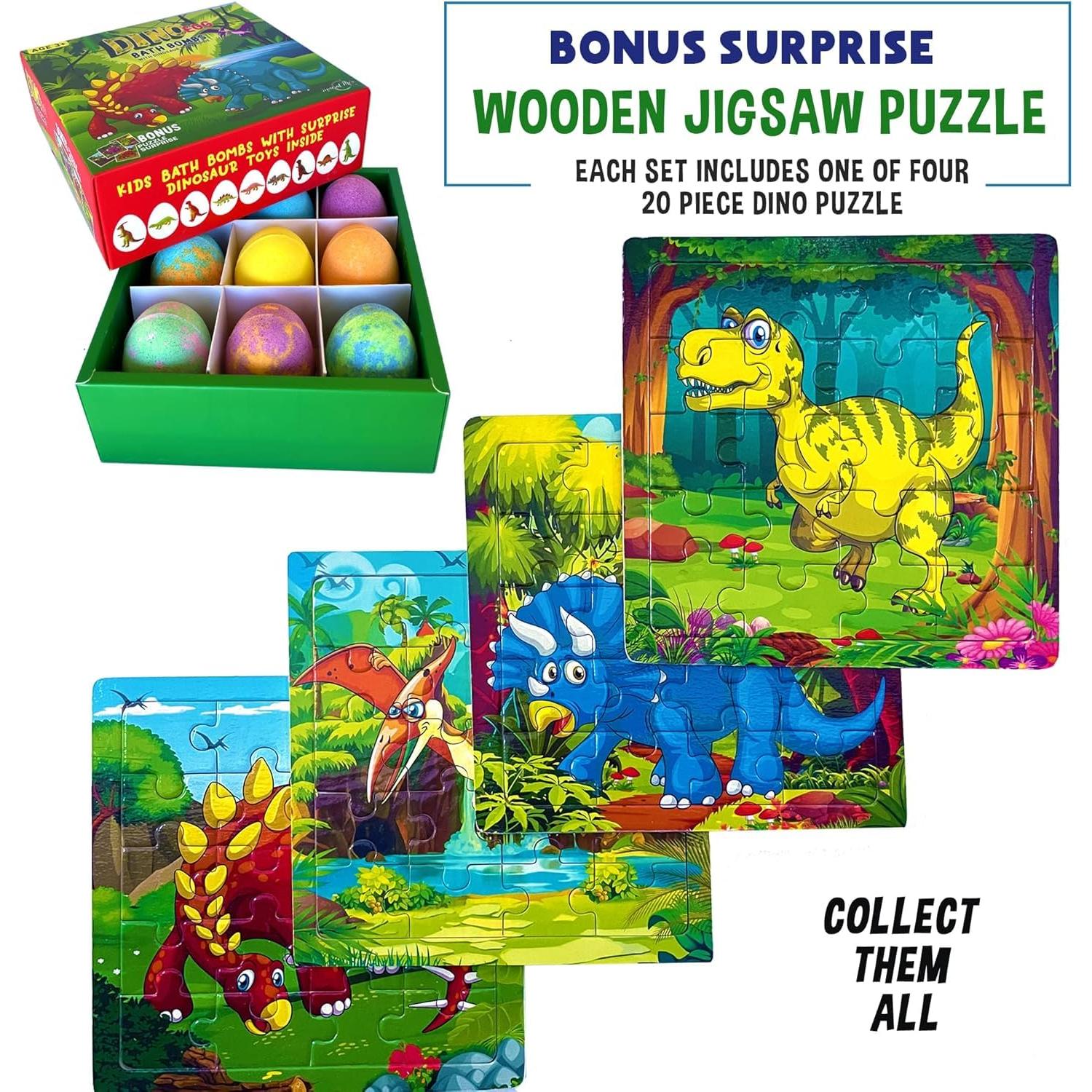 Bolas de Baño Orgánicas para Niños - Set de 9 Huevo DINO