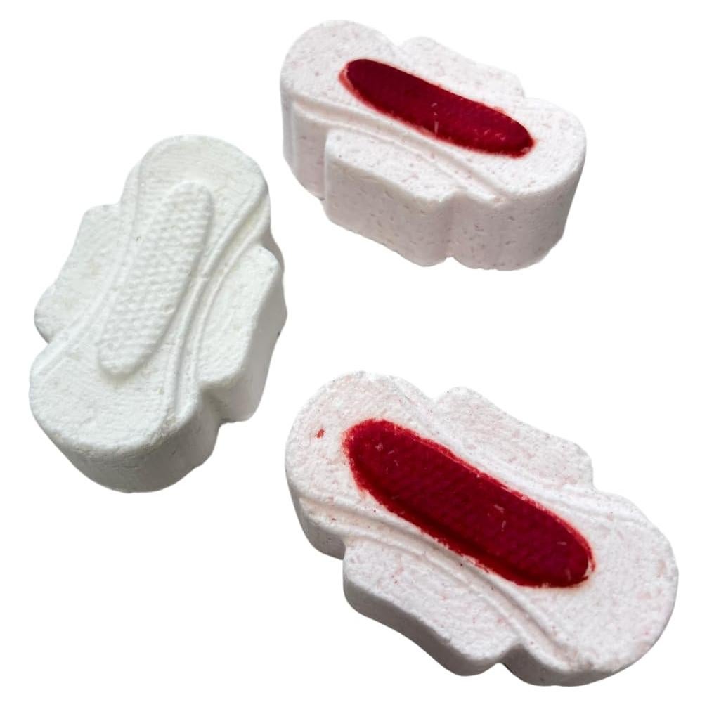 Bombas de Baño en Forma de Compresa Menstrual - Set de 2
