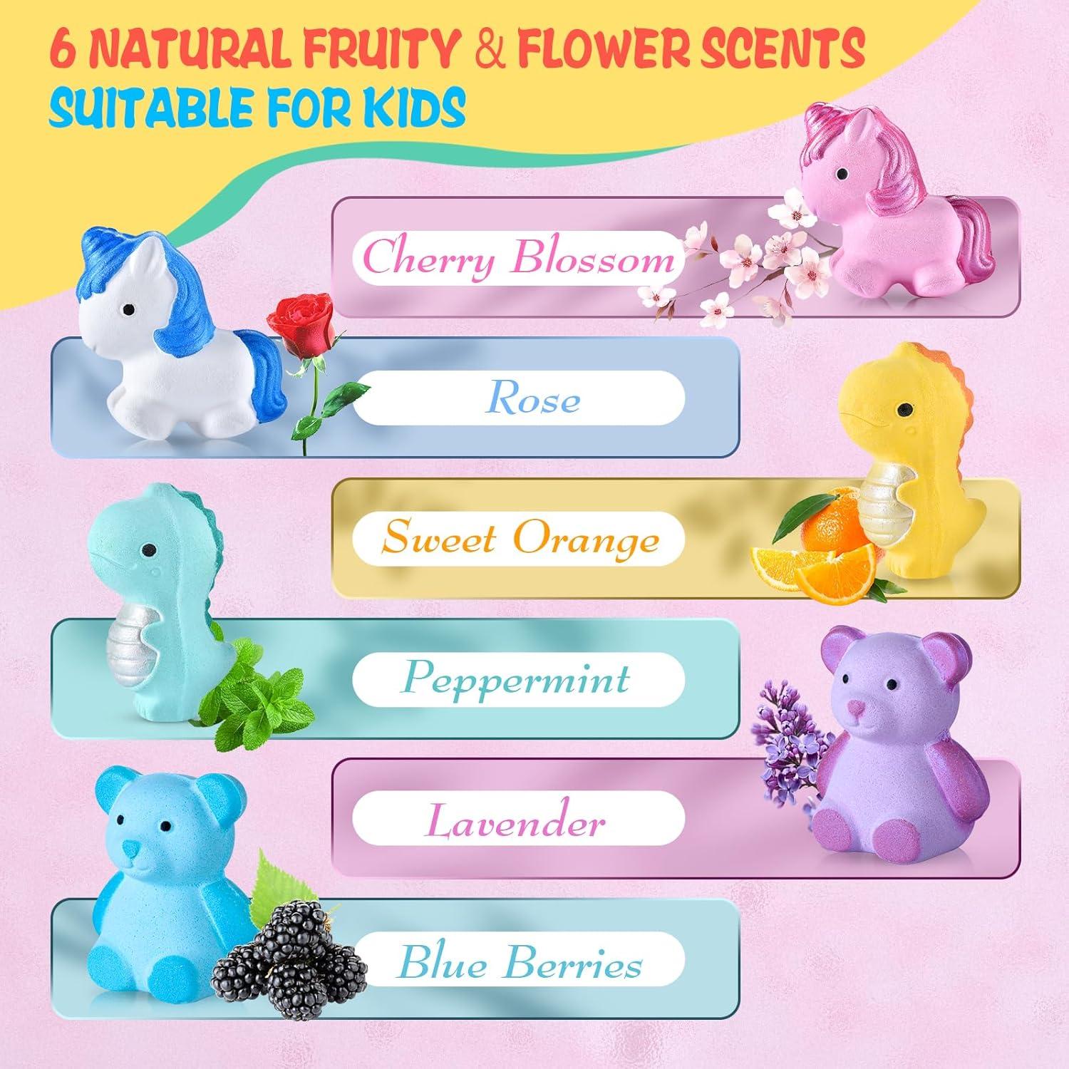 Set de Bombas de Baño Naturales Perjoy para Niños - 6 Piezas