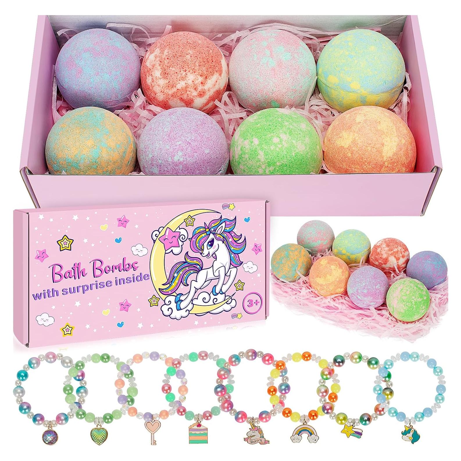 Bombas de baño Duchong con juguetes sorpresa - 8 piezas para niñas