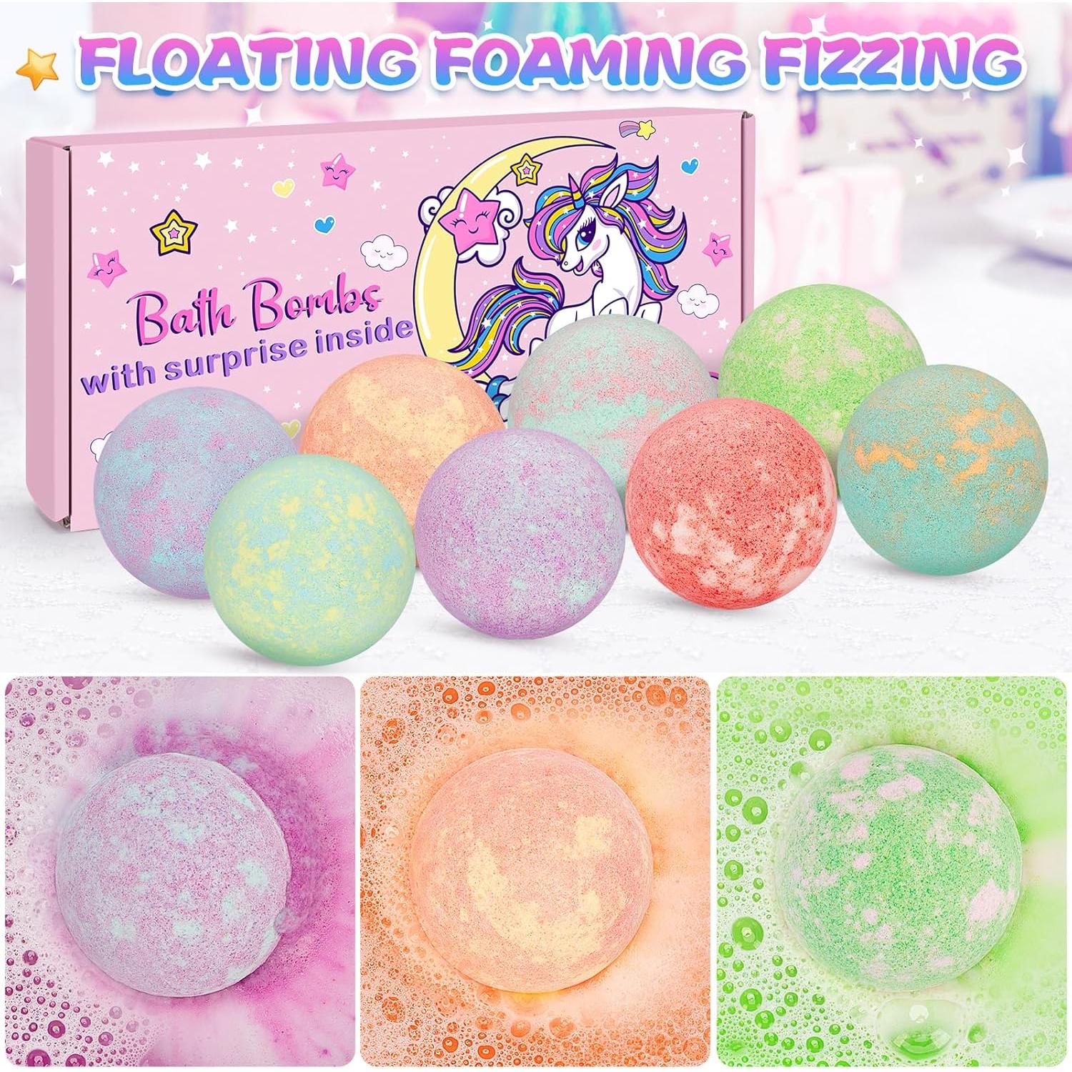 Bombas de baño Duchong con juguetes sorpresa - 8 piezas para niñas