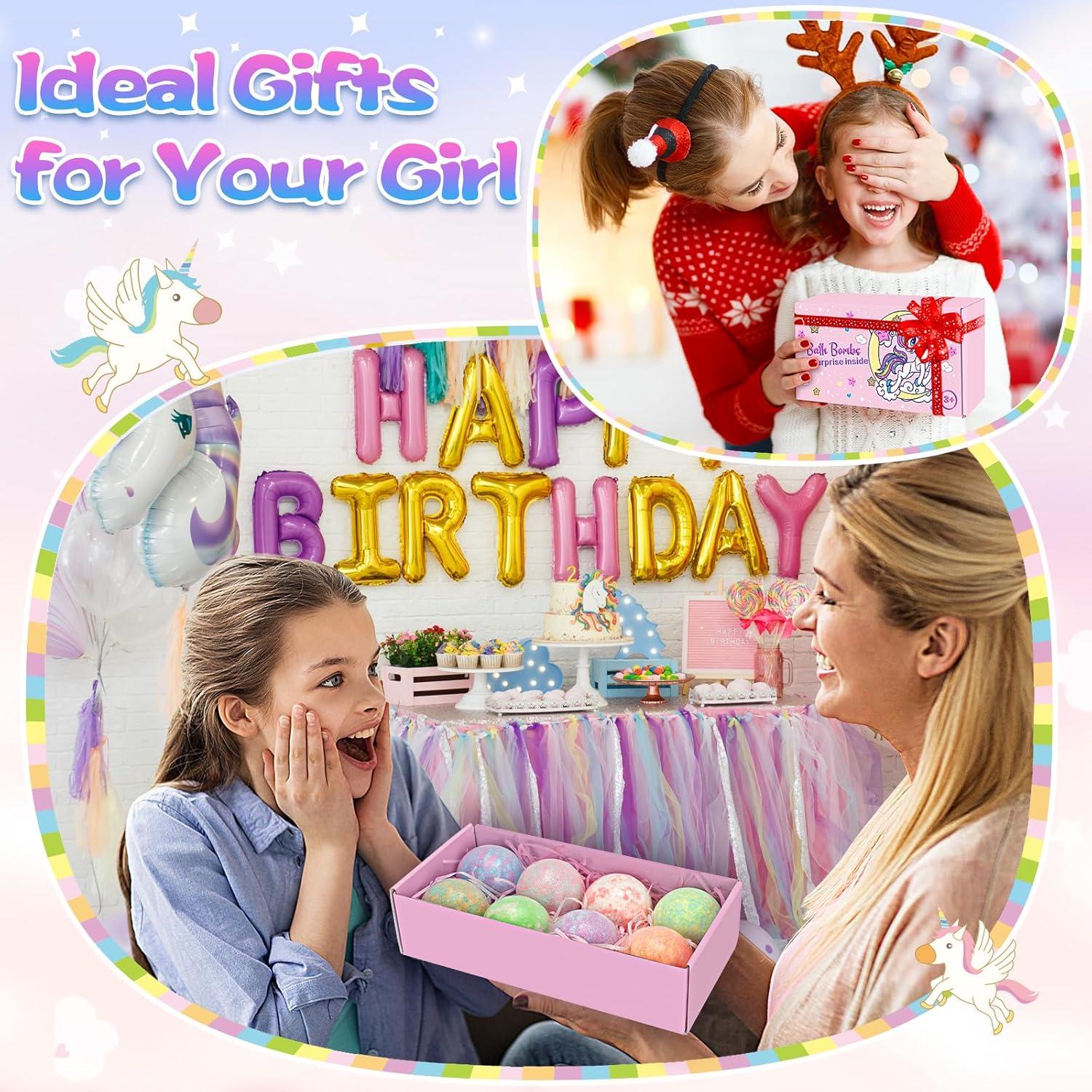 Bombas de baño Duchong con juguetes sorpresa - 8 piezas para niñas