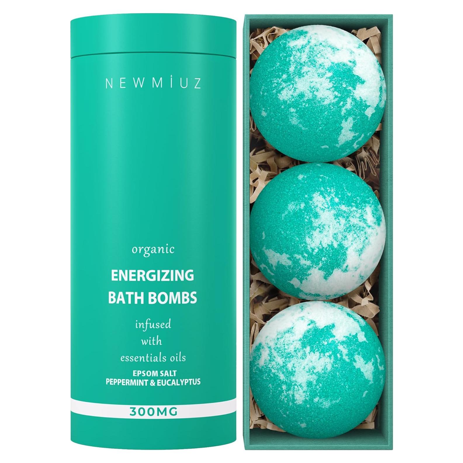 Bomba de Baño Efervescente New Miuz Eucalipto Menta 3 Unidades