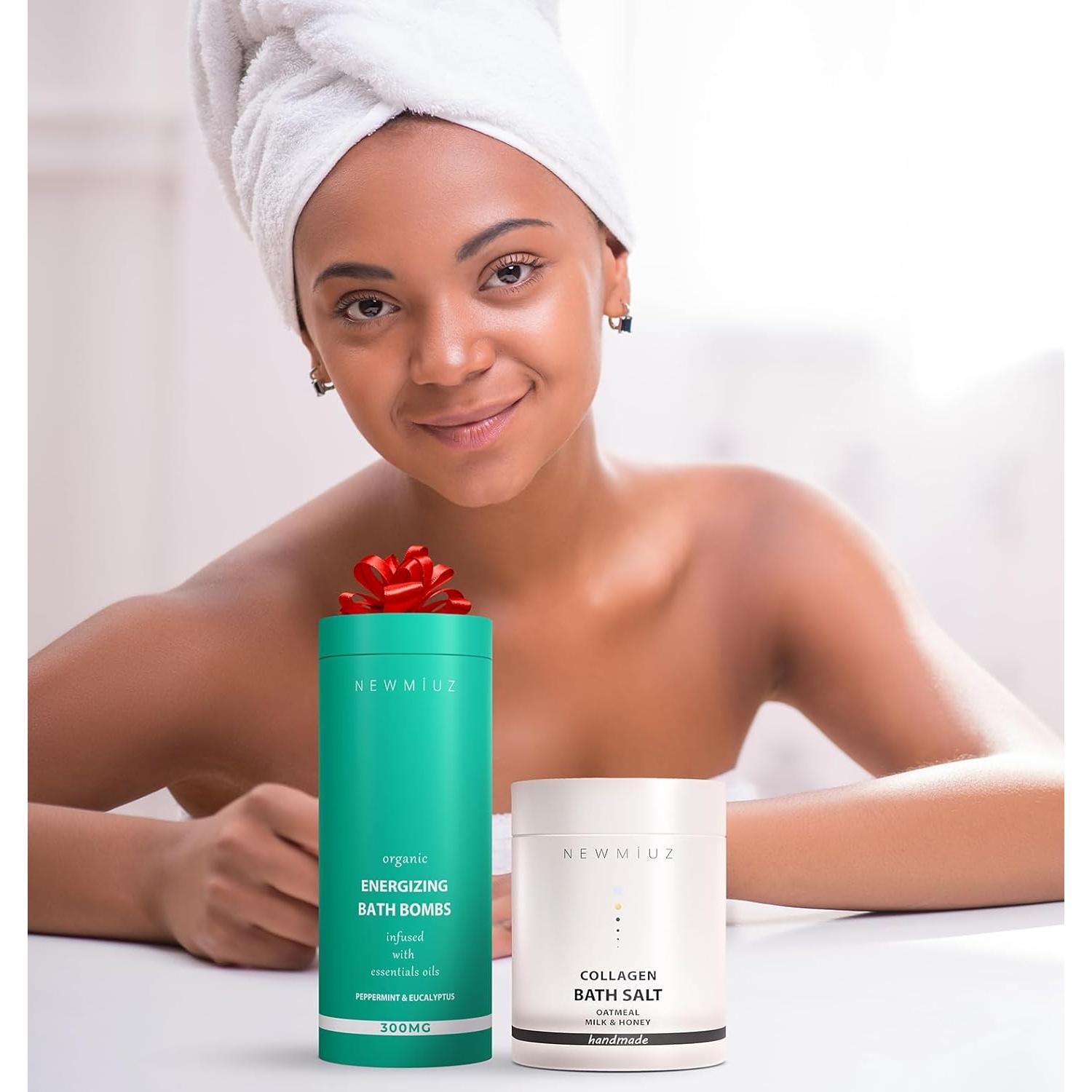 Bomba de Baño Efervescente New Miuz Eucalipto Menta 3 Unidades