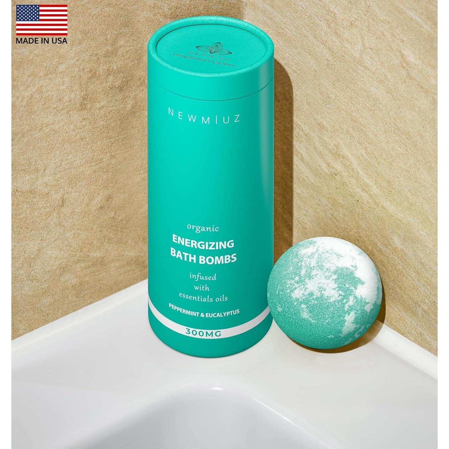 Bomba de Baño Efervescente New Miuz Eucalipto Menta 3 Unidades
