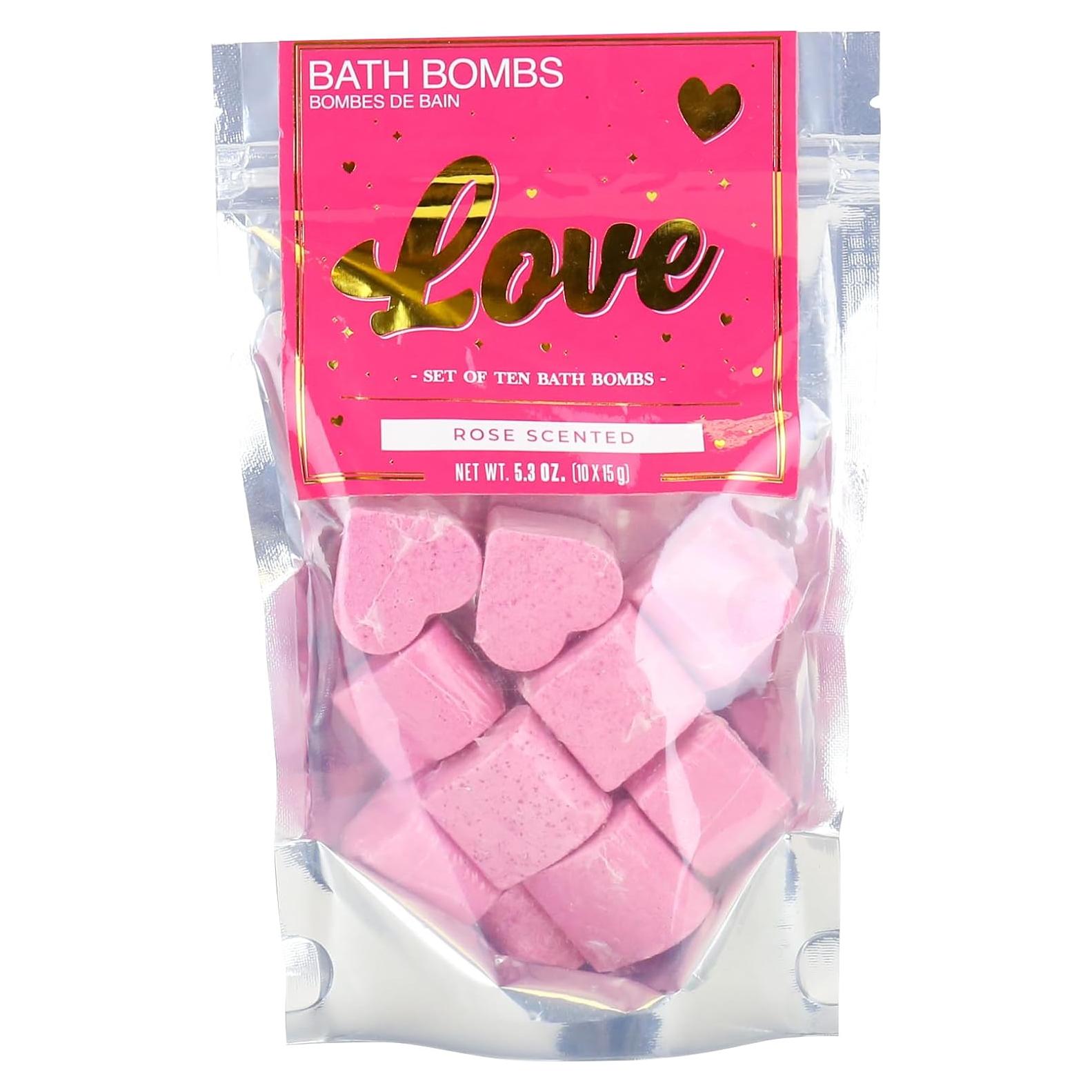 Bombas de Baño de Amor Gift Republic - 10 Corazones Rosa