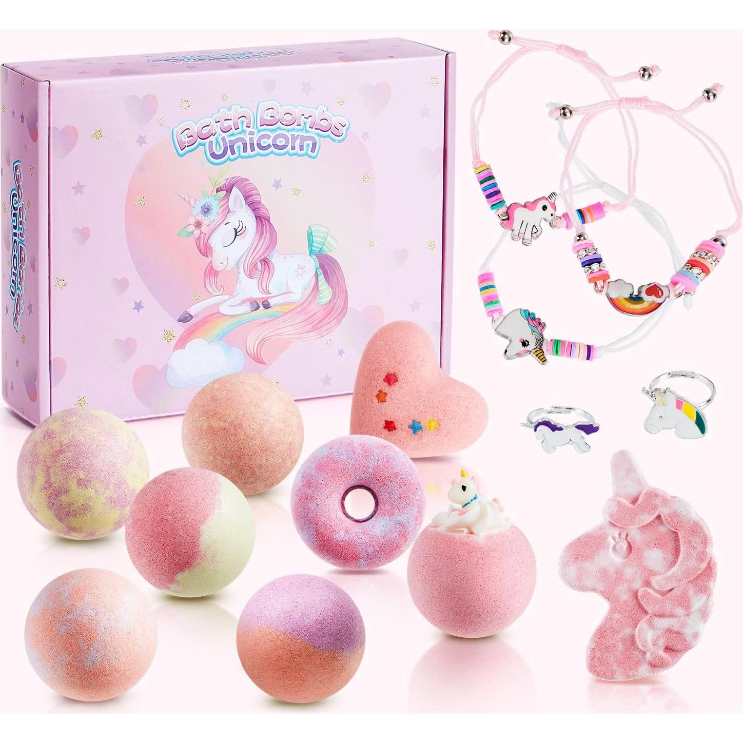 Bombas de Baño Unicornio One Fire - 9 Piezas con Juguetes