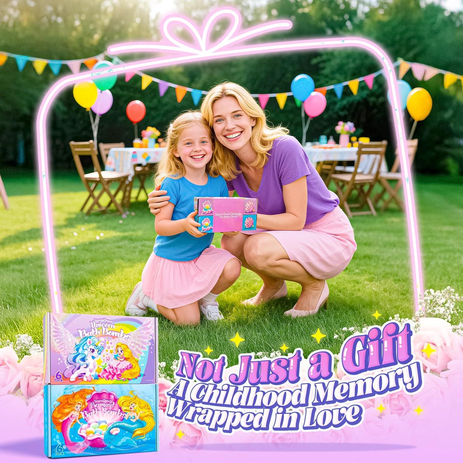 Bombas de Baño Aromáticas BreezeDream - Set de 12 con Juguetes