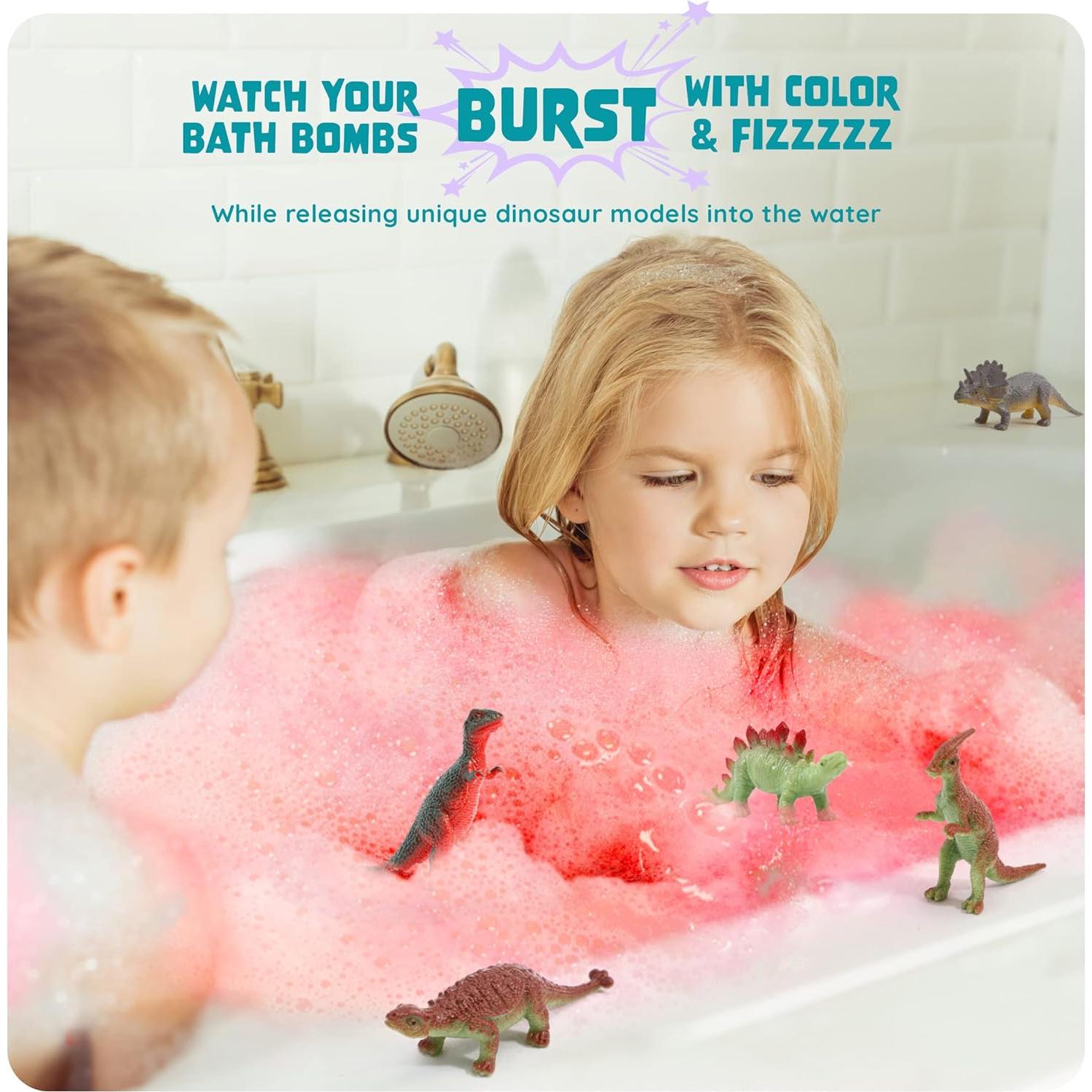 Bombas de Baño de Dinosaurio Dan&Darci - 6 Huevos Efervescentes