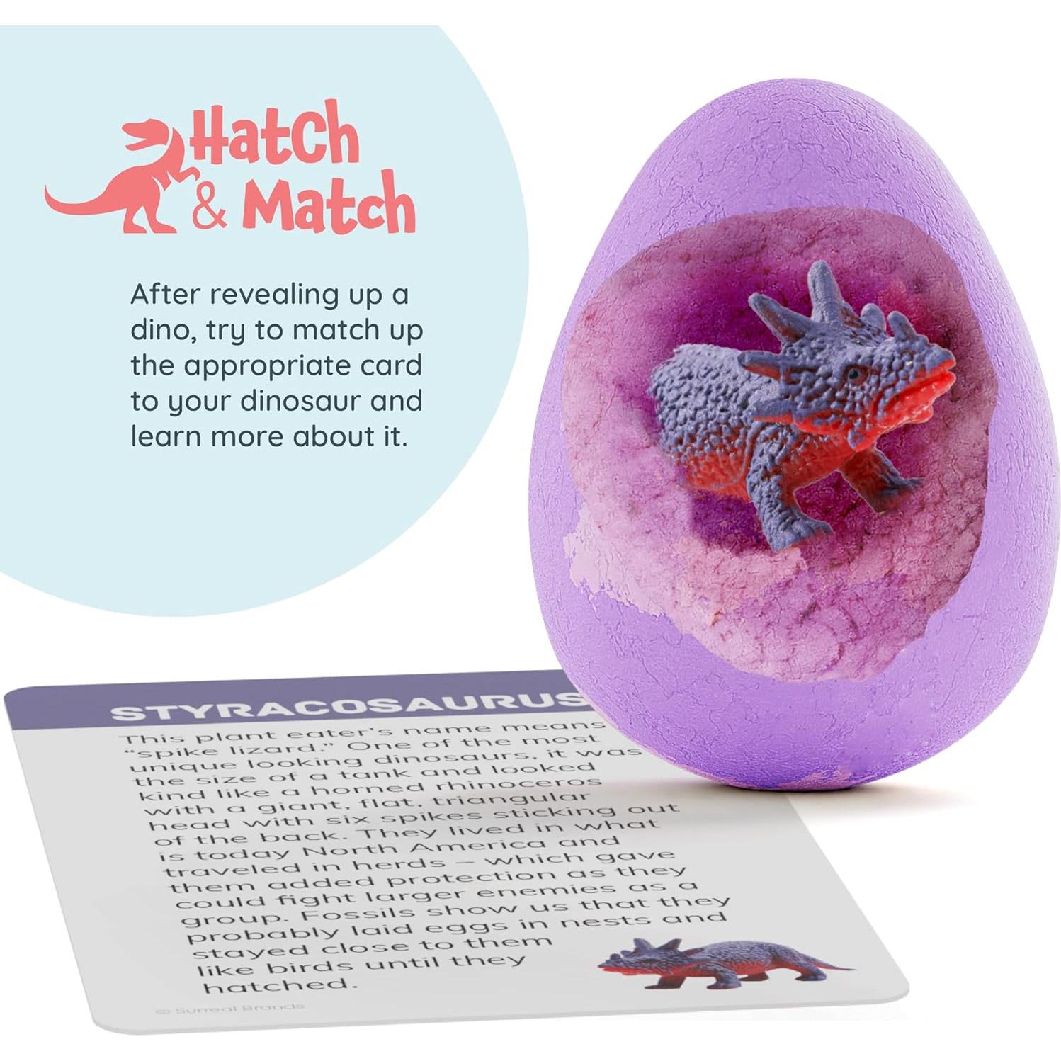 Bombas de Baño de Dinosaurio Dan&Darci - 6 Huevos Efervescentes