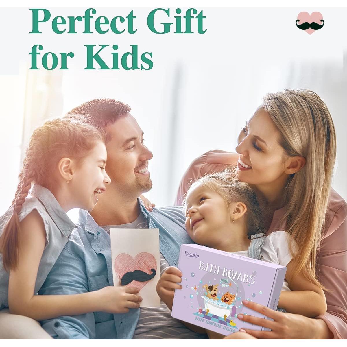 Bombas de Baño Excalla con Juguetes Sorpresa - 12 Pcs