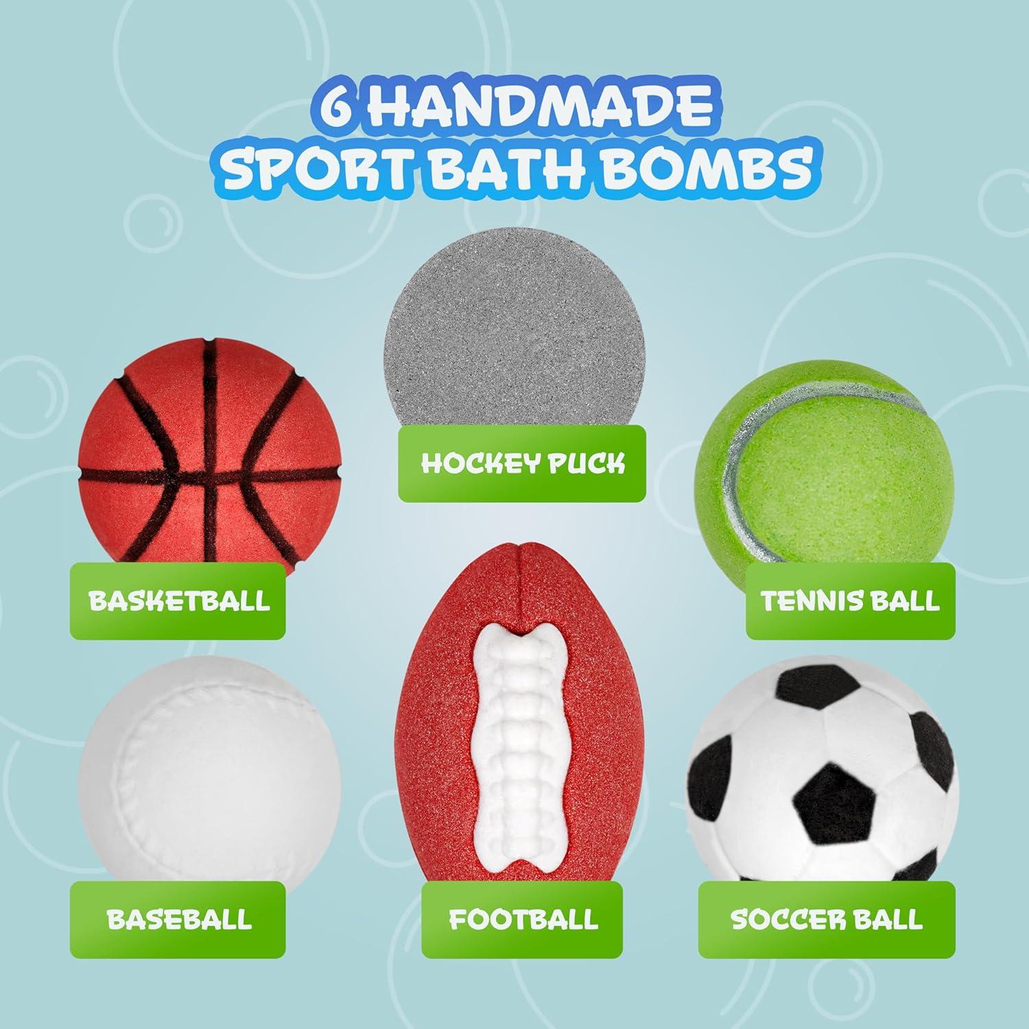 Set de 6 Bombas de Baño Deportivas Bathletes - Juguetes para Niños