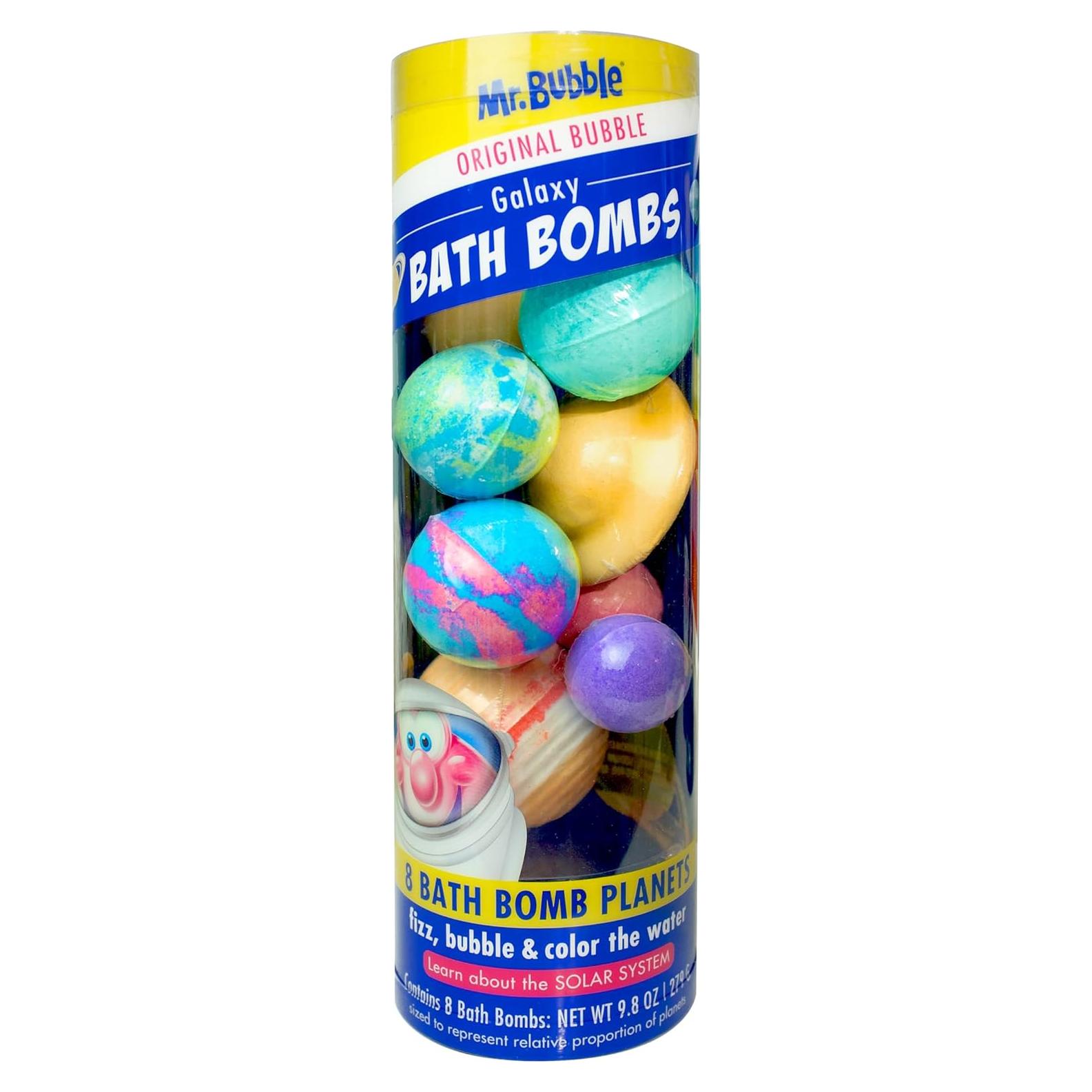 Bombas de baño Mr. Bubble Galaxy, set de 8 planetas, aroma chicle