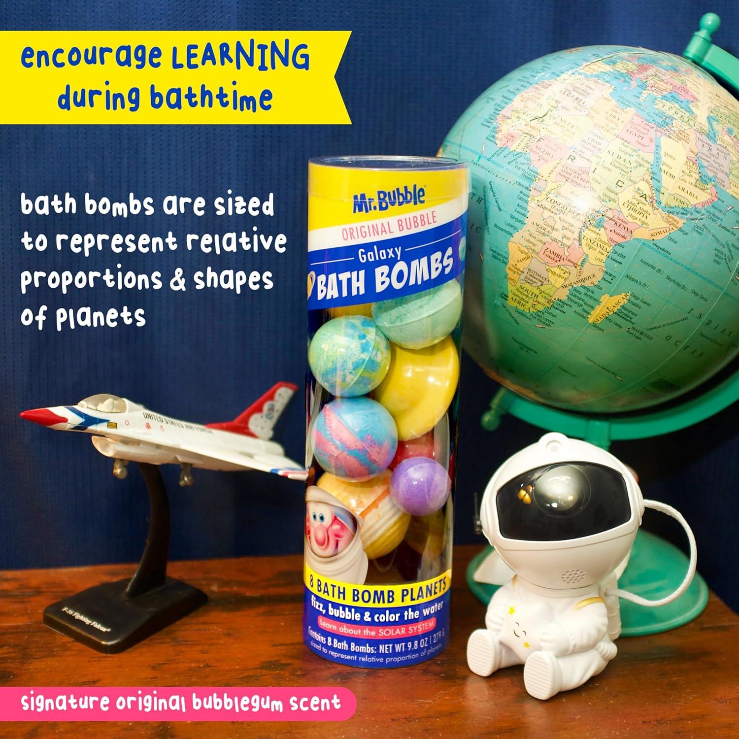 Bombas de baño Mr. Bubble Galaxy, set de 8 planetas, aroma chicle