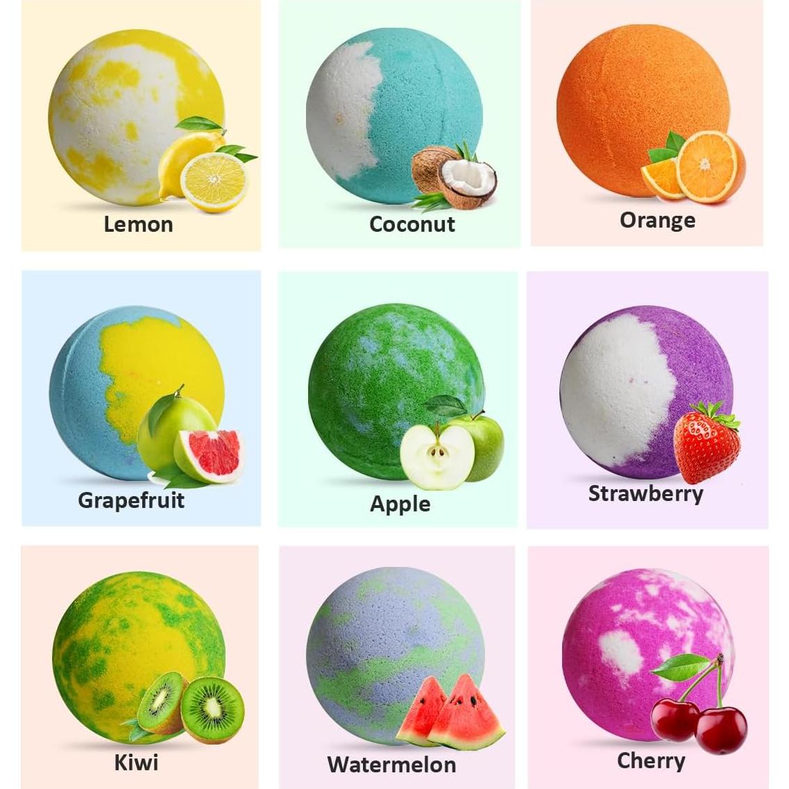 Set de 9 Bombas de Baño Santrela con Juguetes Sorpresa