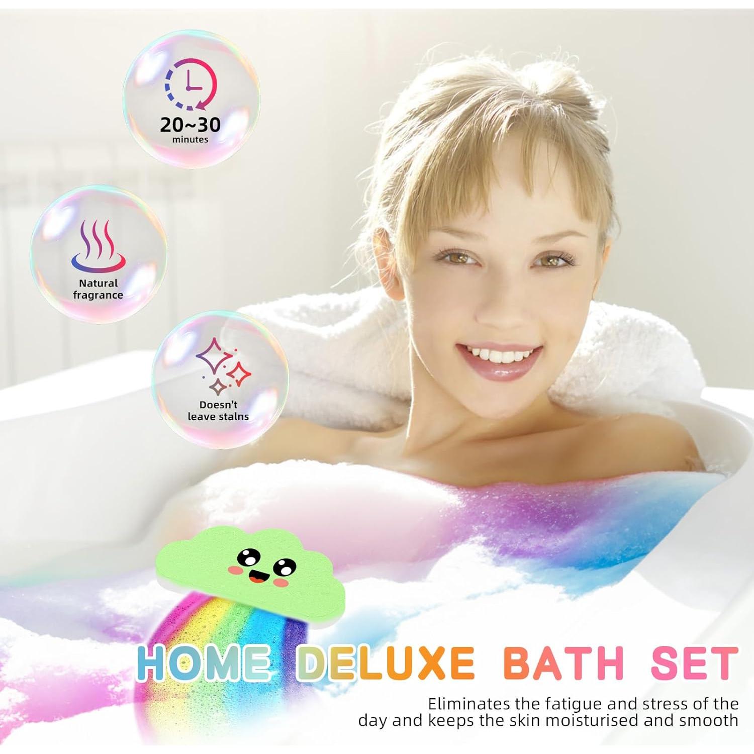 Conjunto de 4 Bombas de Baño Arcoíris NEWFEIFAN - Juguetes Coloridos