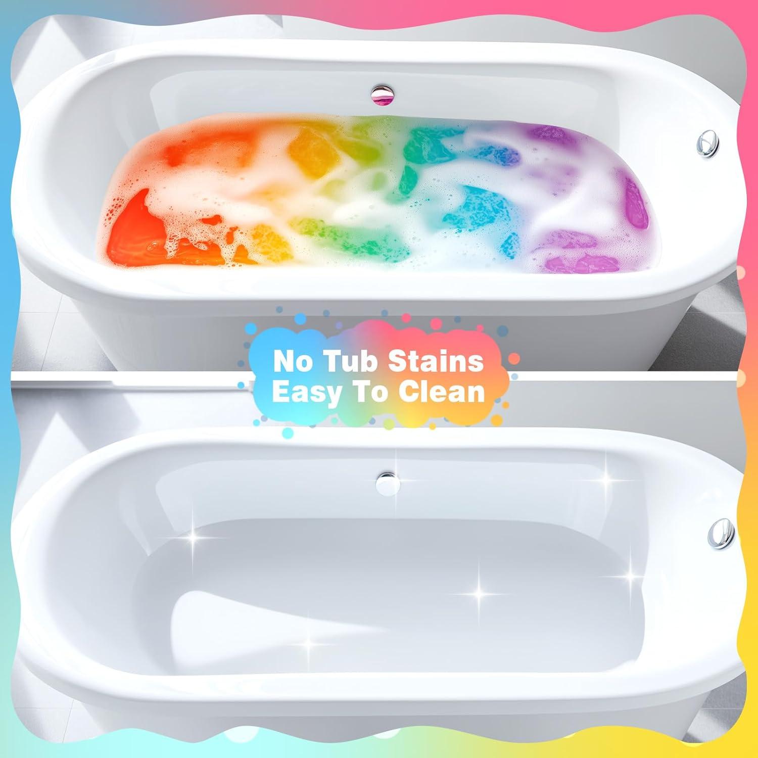 Conjunto de 4 Bombas de Baño Arcoíris NEWFEIFAN - Juguetes Coloridos