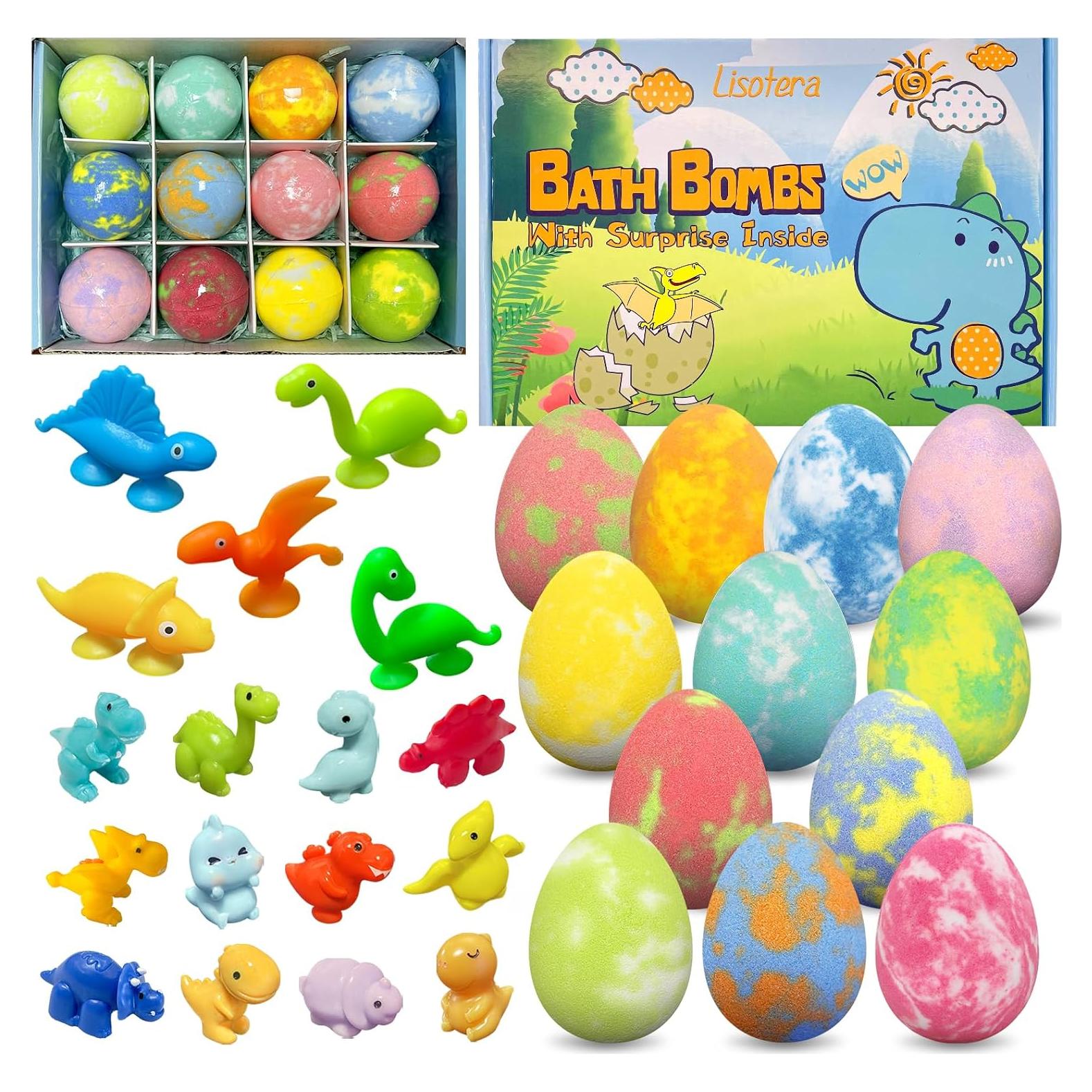 Bombas de Baño de Dinosaurio Lisotera - 12 Aromas Naturales