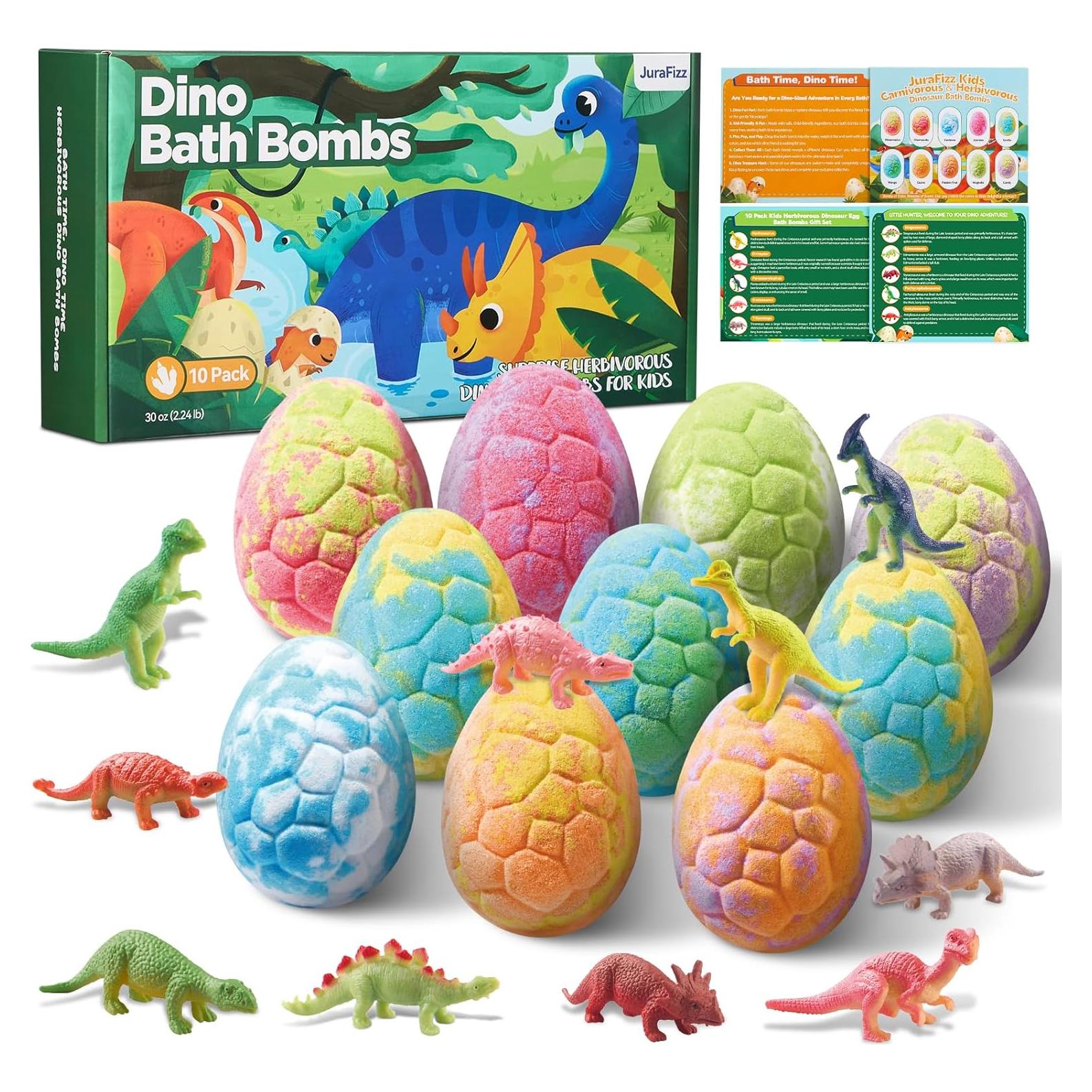 Bolas de Baño Dinosaurio JuraFizz - 10 Huevos con Juguetes