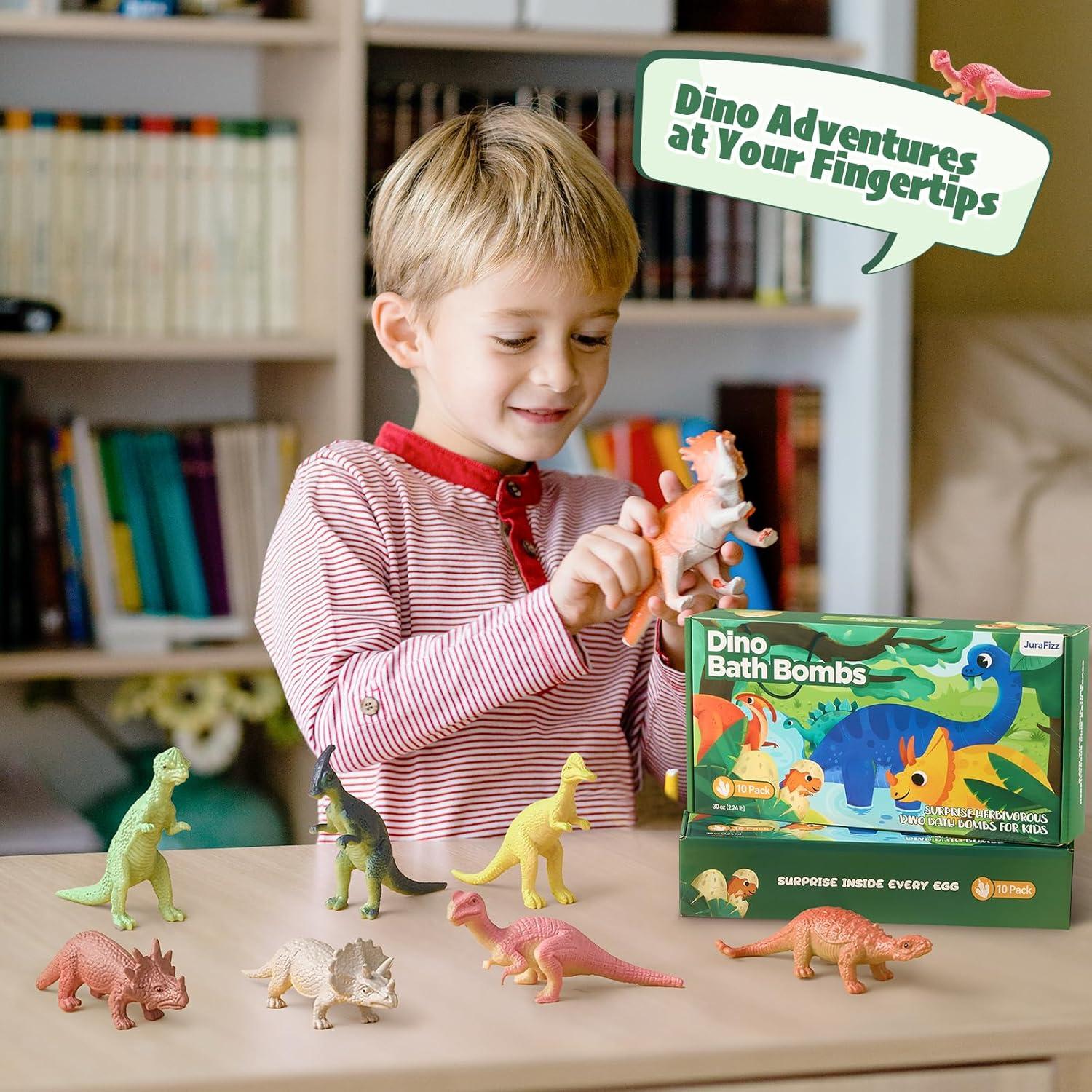 Bolas de Baño Dinosaurio JuraFizz - 10 Huevos con Juguetes