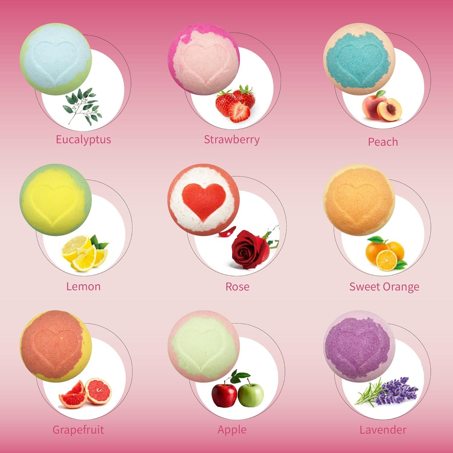 Bombas de Baño Elfinbay para Niños - 9 Piezas con Pulseras