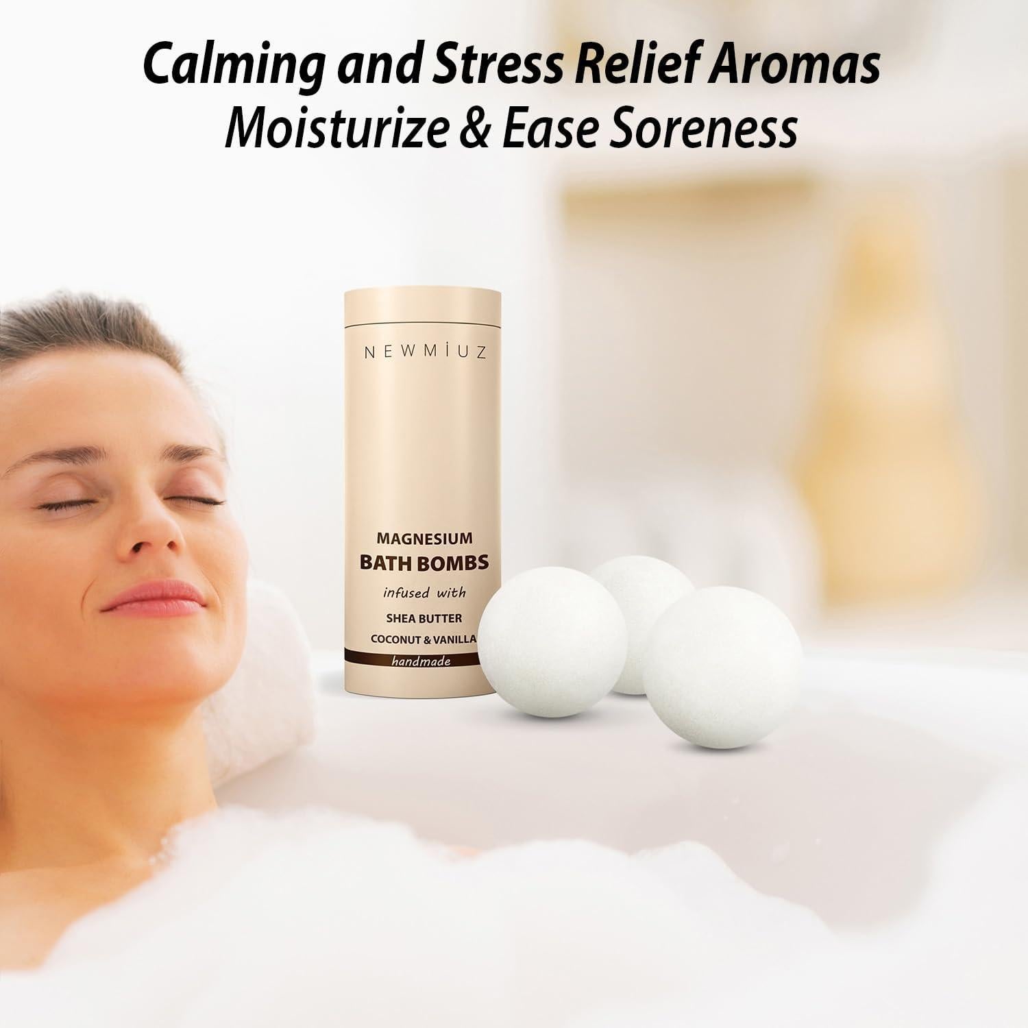 Bolas de Baño de Magnesio New Miuz - Alivio Muscular 300g