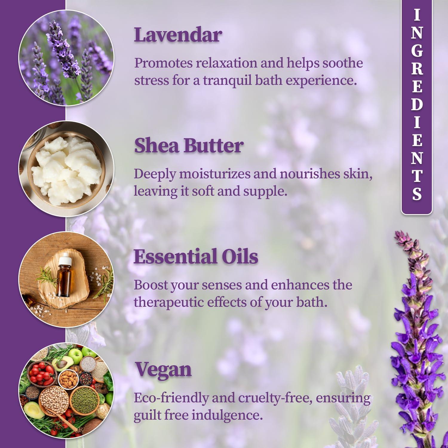 Set de Bombas de Baño de Lavanda GETT - 4 Pzs, Veganas