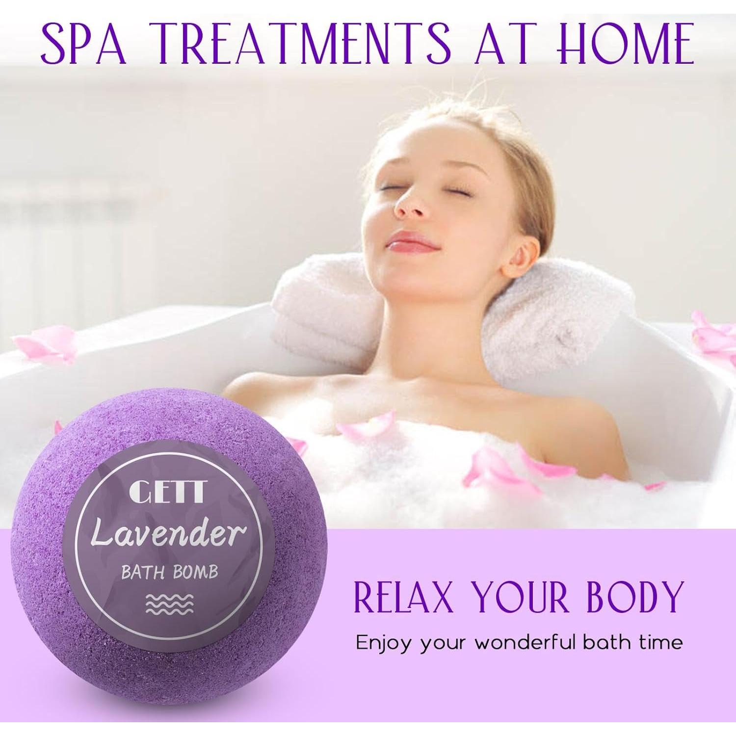 Set de Bombas de Baño de Lavanda GETT - 4 Pzs, Veganas