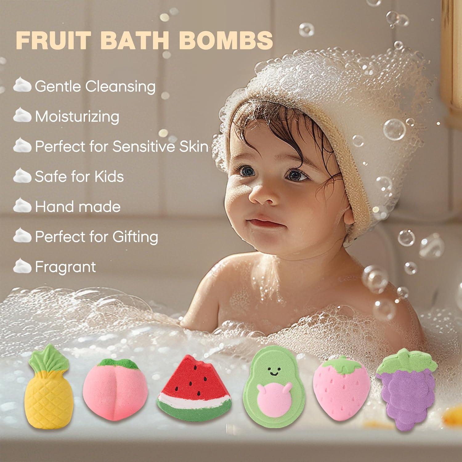 Set de 6 Bombas de Baño Naturales para Niños con Juguete Sorpresa