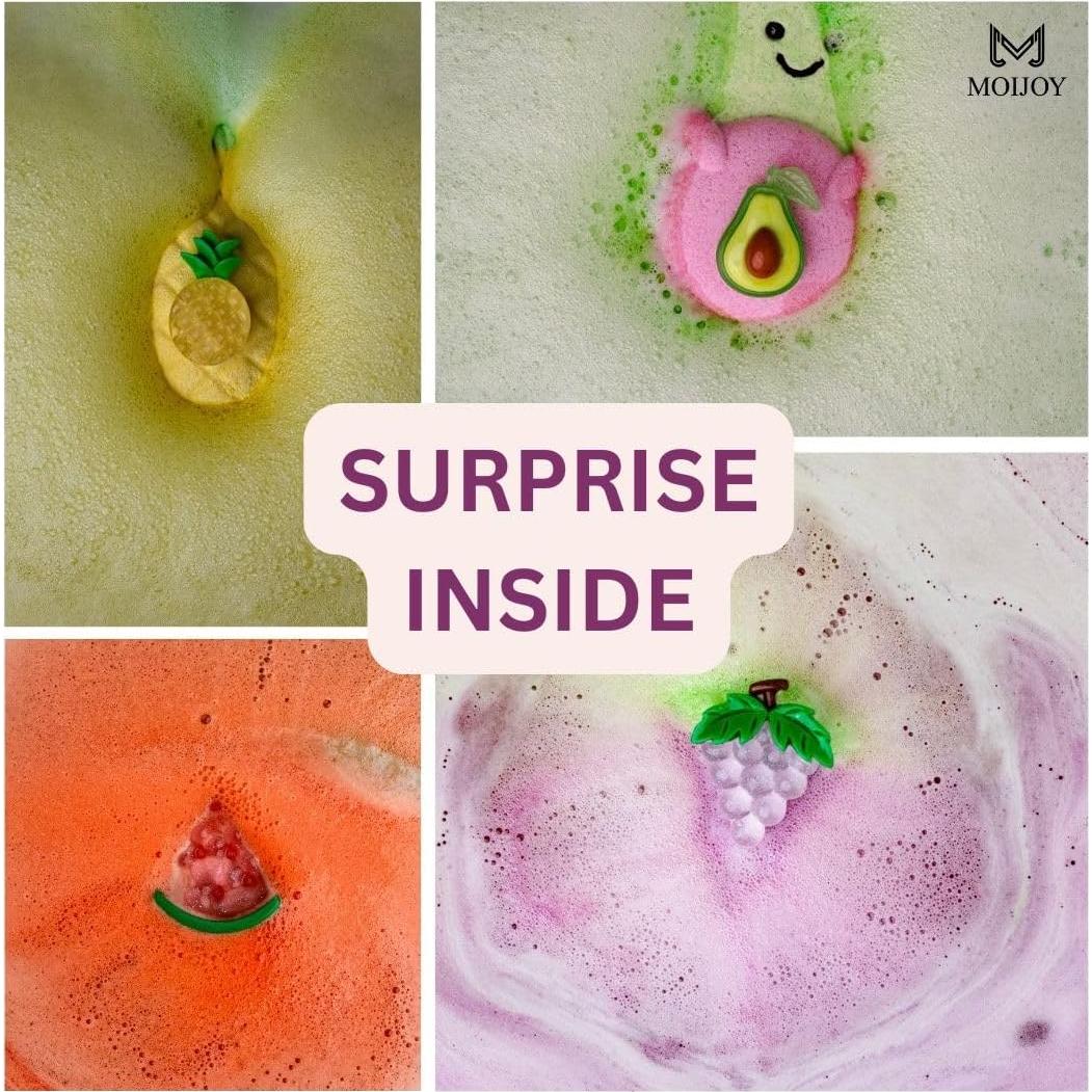 Set de 6 Bombas de Baño Naturales para Niños con Juguete Sorpresa