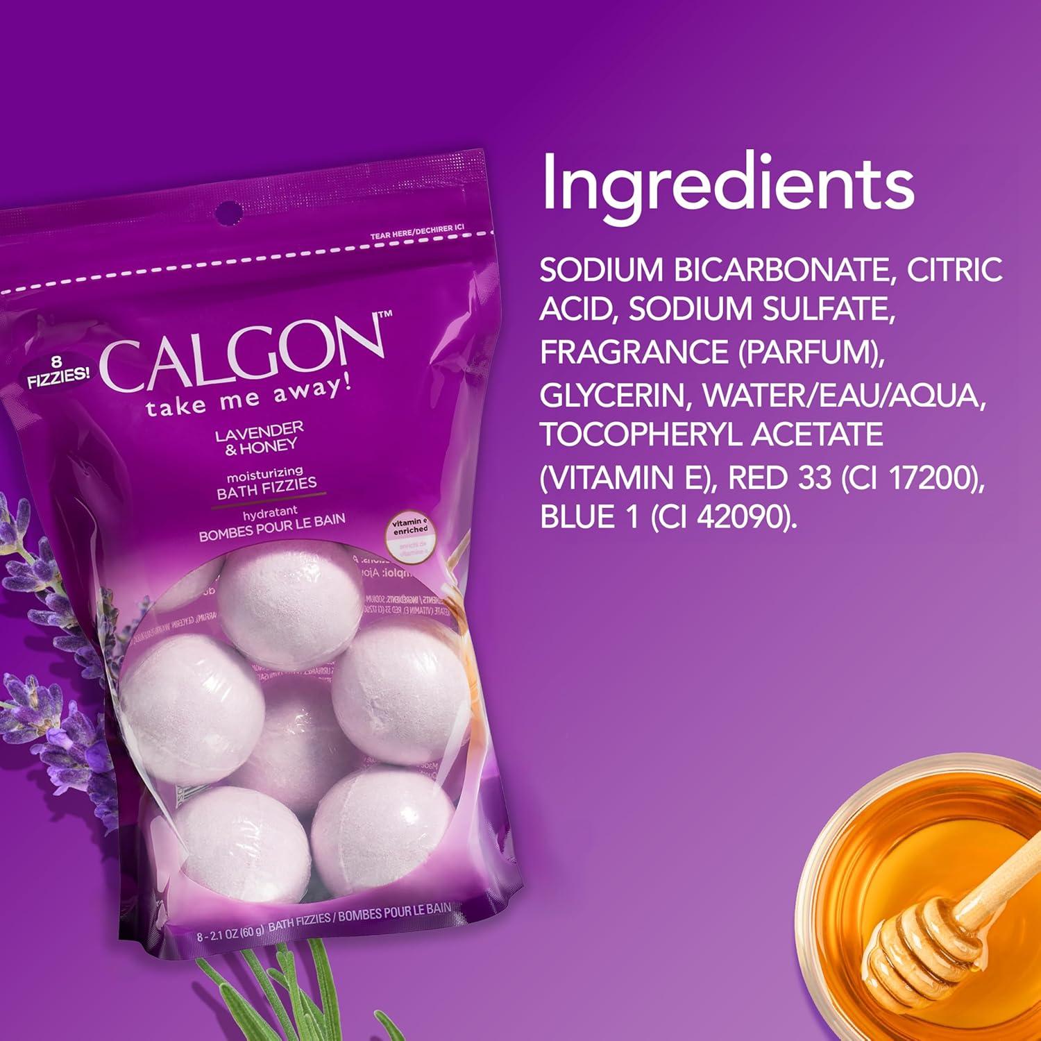 Baños Efervescentes Calgon Lavanda y Miel 8 Piezas