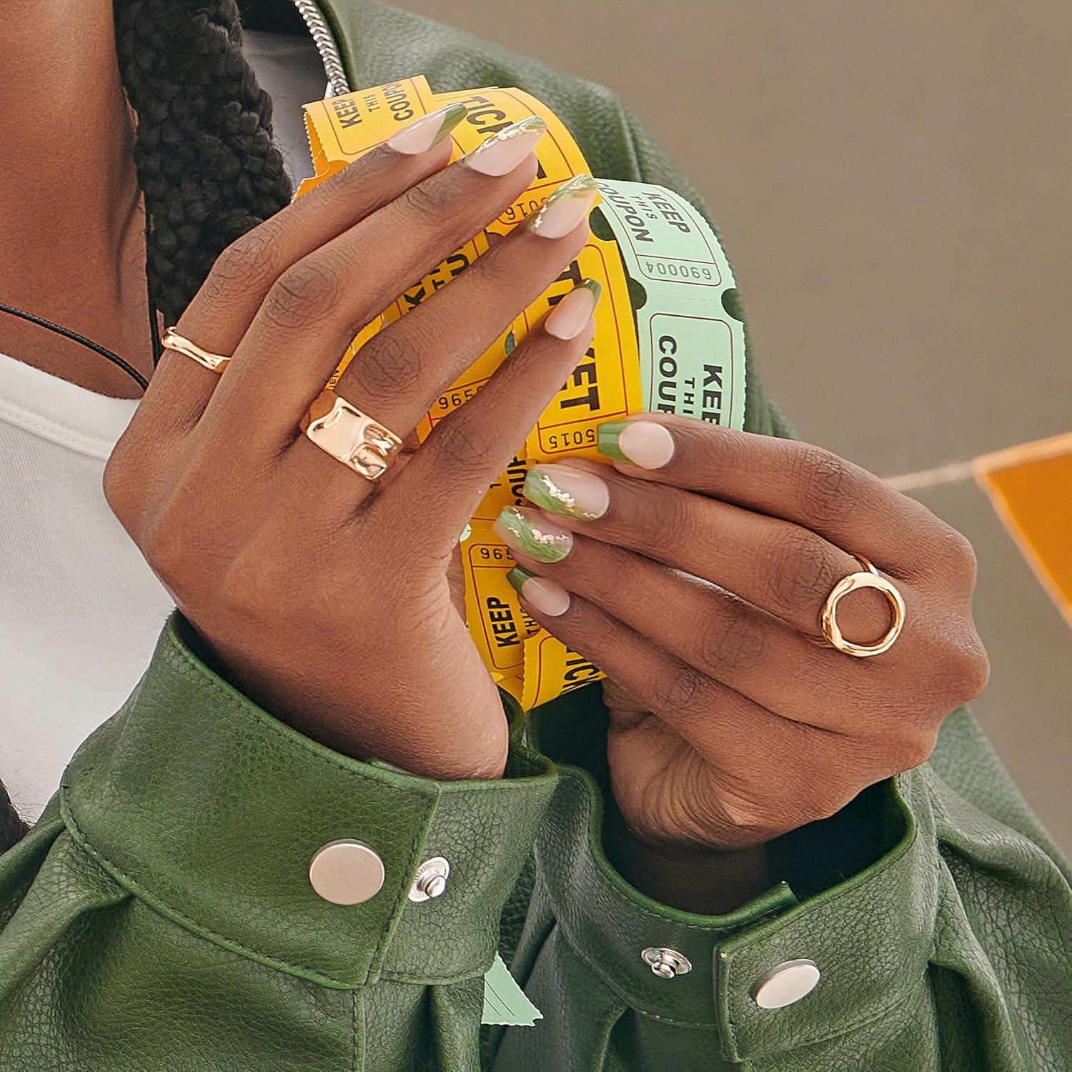 Uñas Postizas KISS imPRESS Sin Pegamento Medianas 30 Uñas