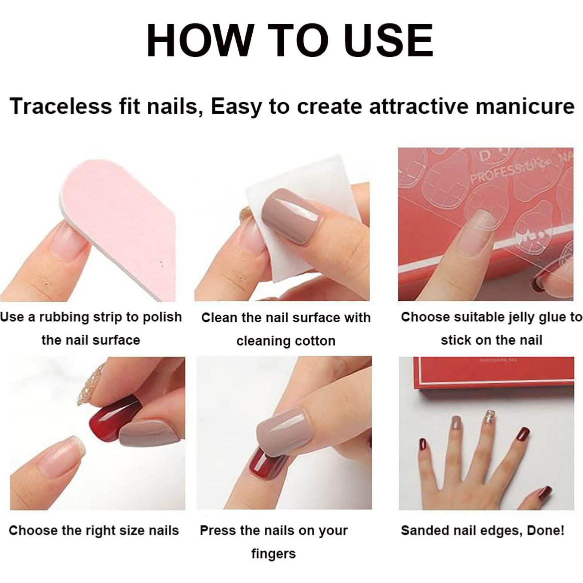 Uñas Postizas Cortas Almendras UEYRSEDB con Glitter Verde 24 Pcs