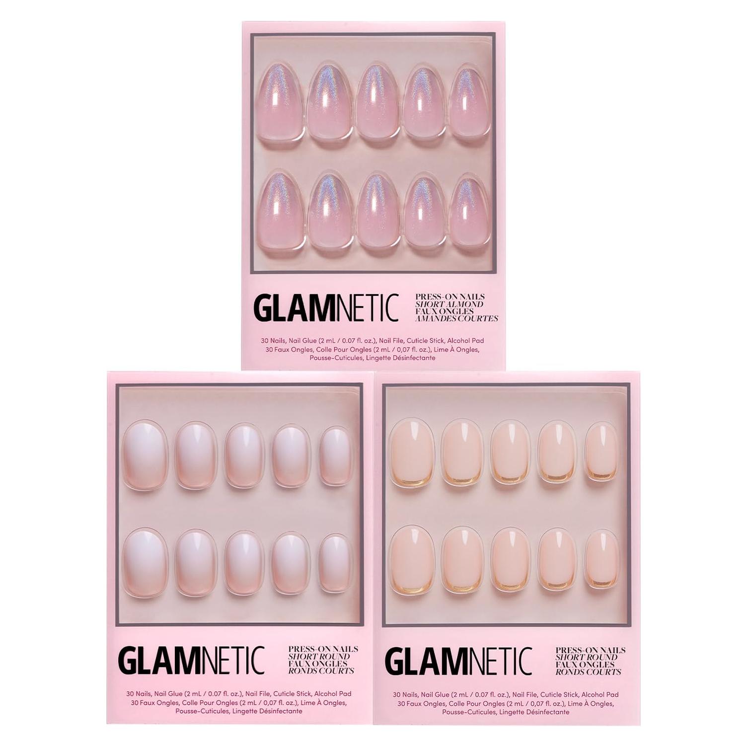 Kit de Uñas Postizas Glamnetic - Creamer, Goal Digger, Winter Storm