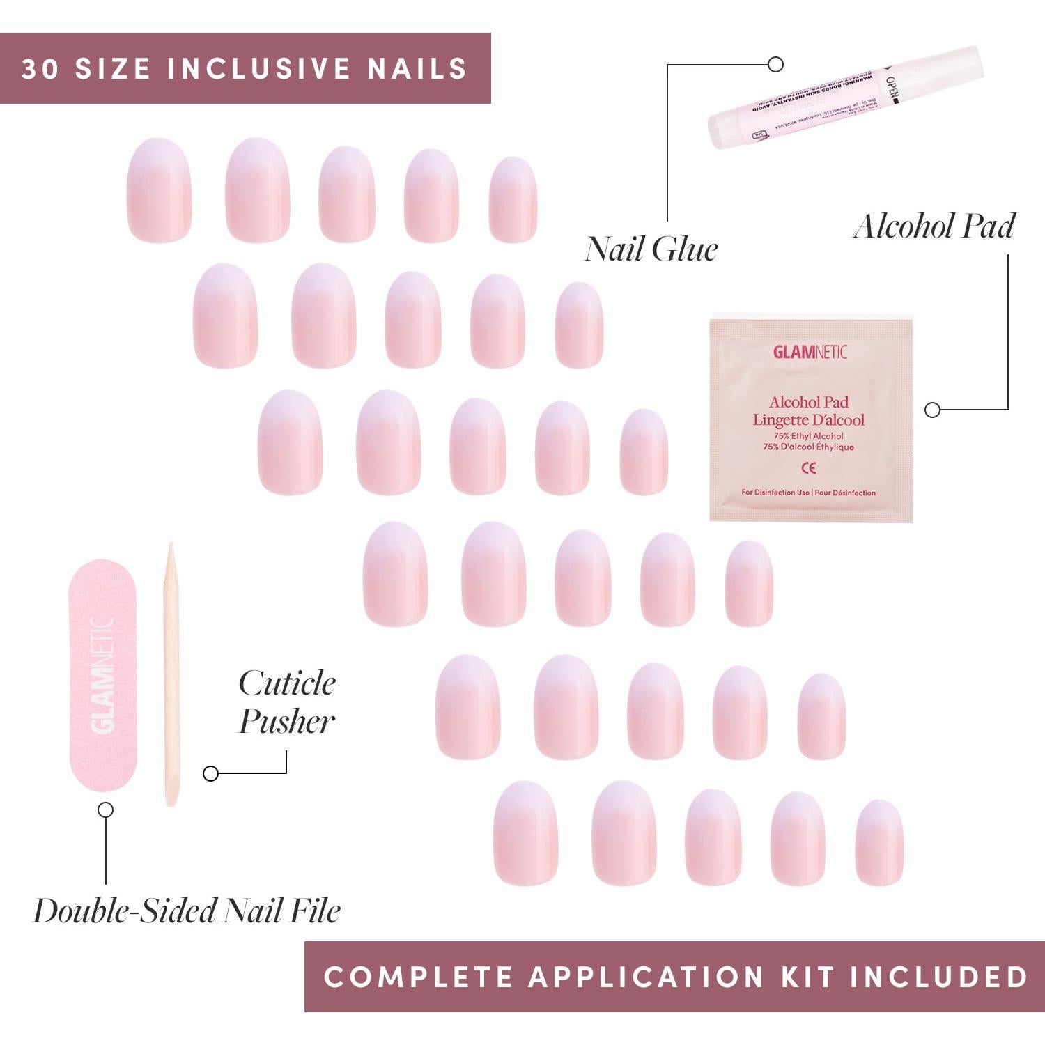 Kit de Uñas Postizas Glamnetic - Creamer, Goal Digger, Winter Storm