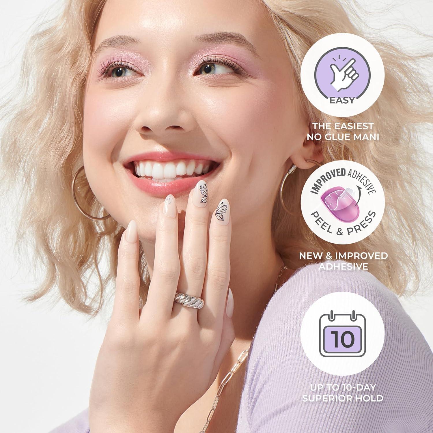 Uñas Postizas KISS imPRESS 'Venus Salvaje' Rosa Medianas