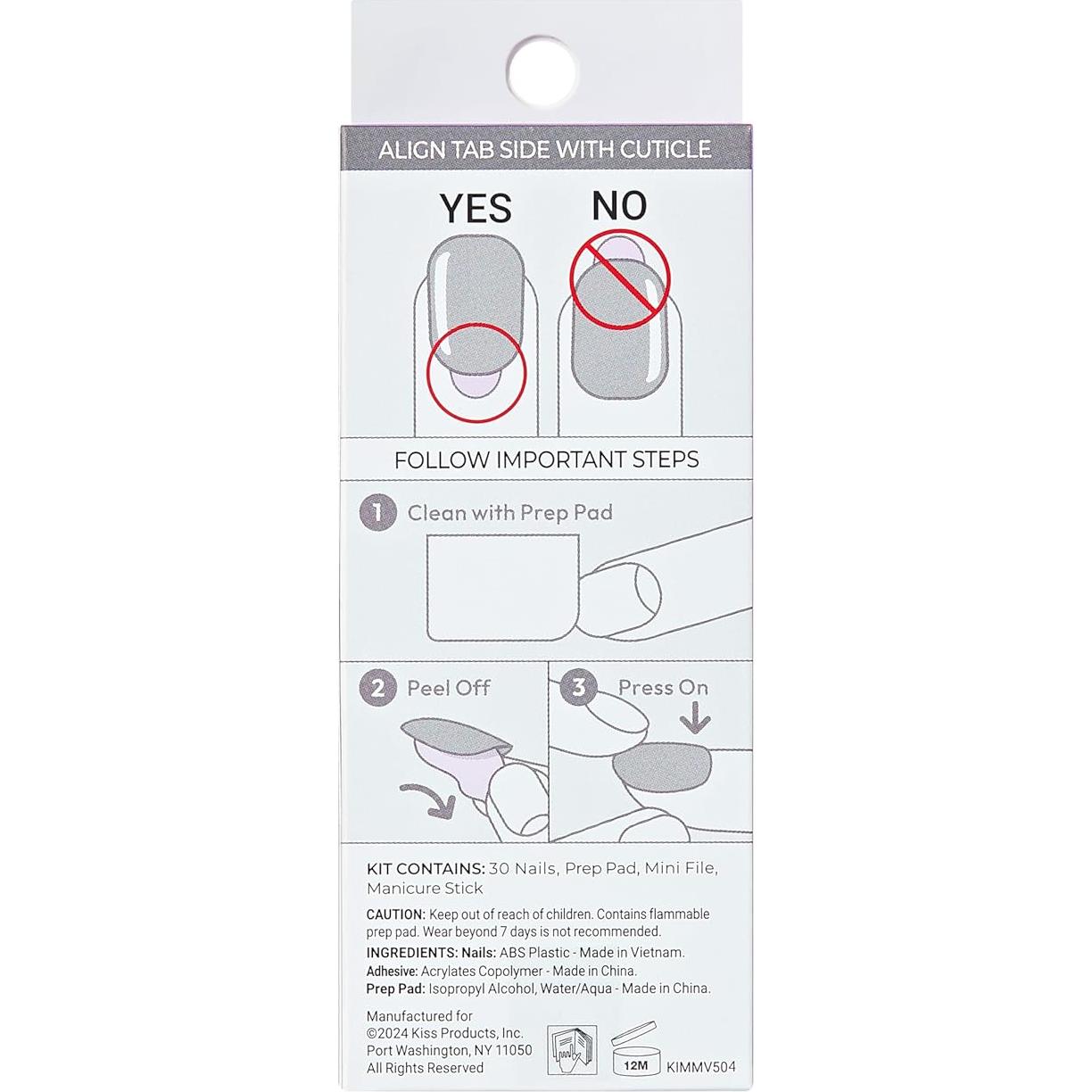 Uñas Postizas KISS imPRESS 'Venus Salvaje' Rosa Medianas