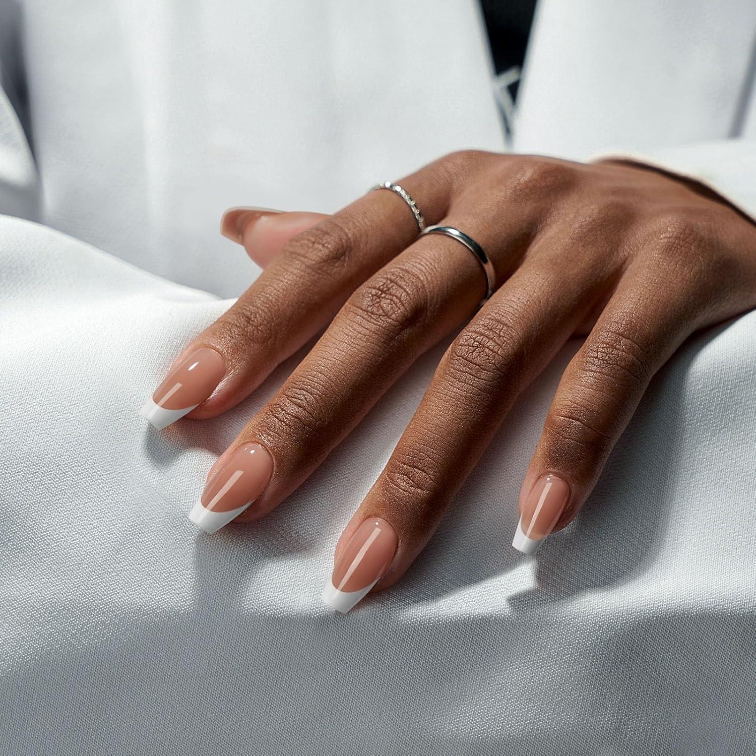 Uñas Postizas de Punta Francesa BTArtboxnails Coffin 160 Piezas