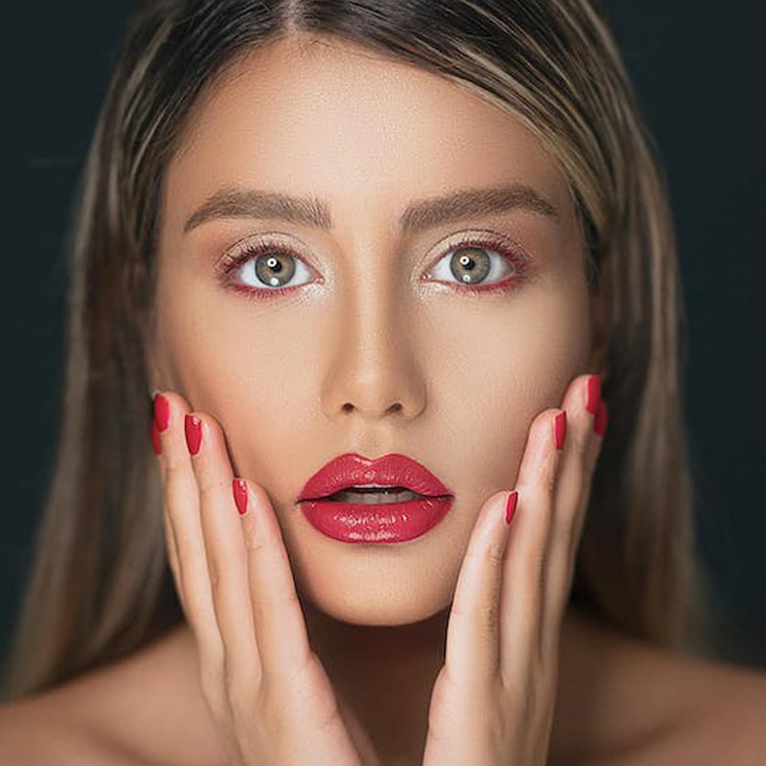 Uñas Postizas Coffin RUPOFUZA Ombre Rosa y Blanco 30Pcs