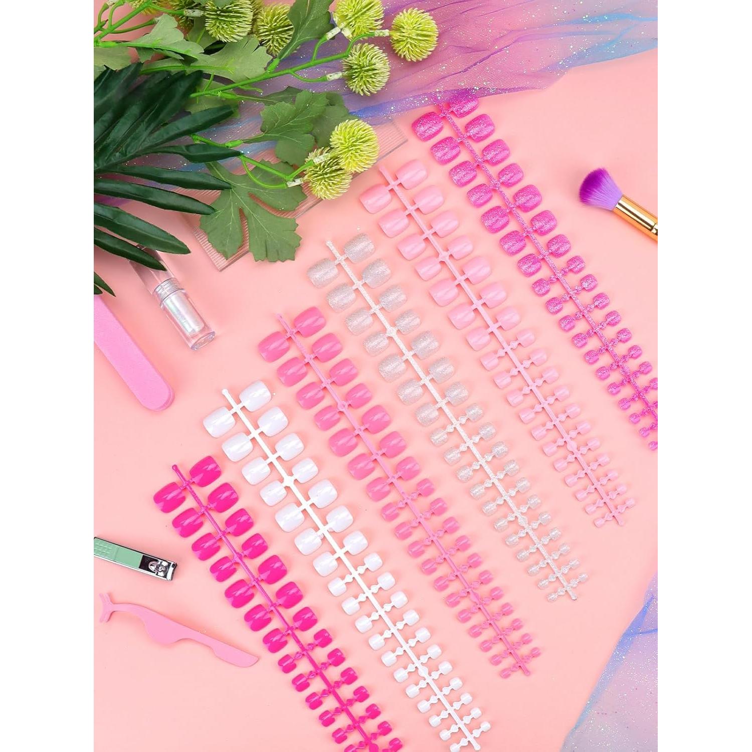 Uñas Postizas para Dedos de los Pies EBANKU 216 Piezas 18 Tamaños