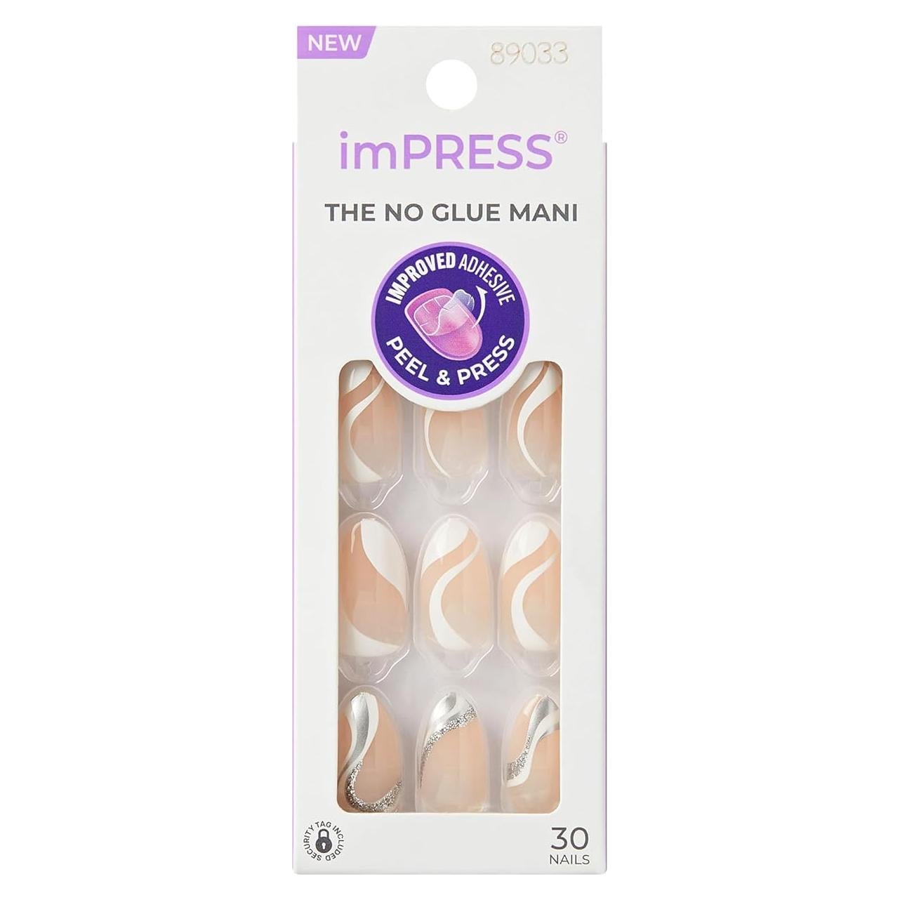 Uñas Postizas KISS imPRESS 'En Mi Mente' Almendra Medianas