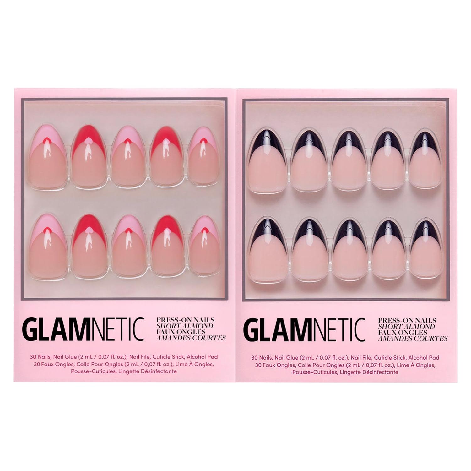 Kit de Uñas Postizas Glamnetic - Corazón Puro y Caviar