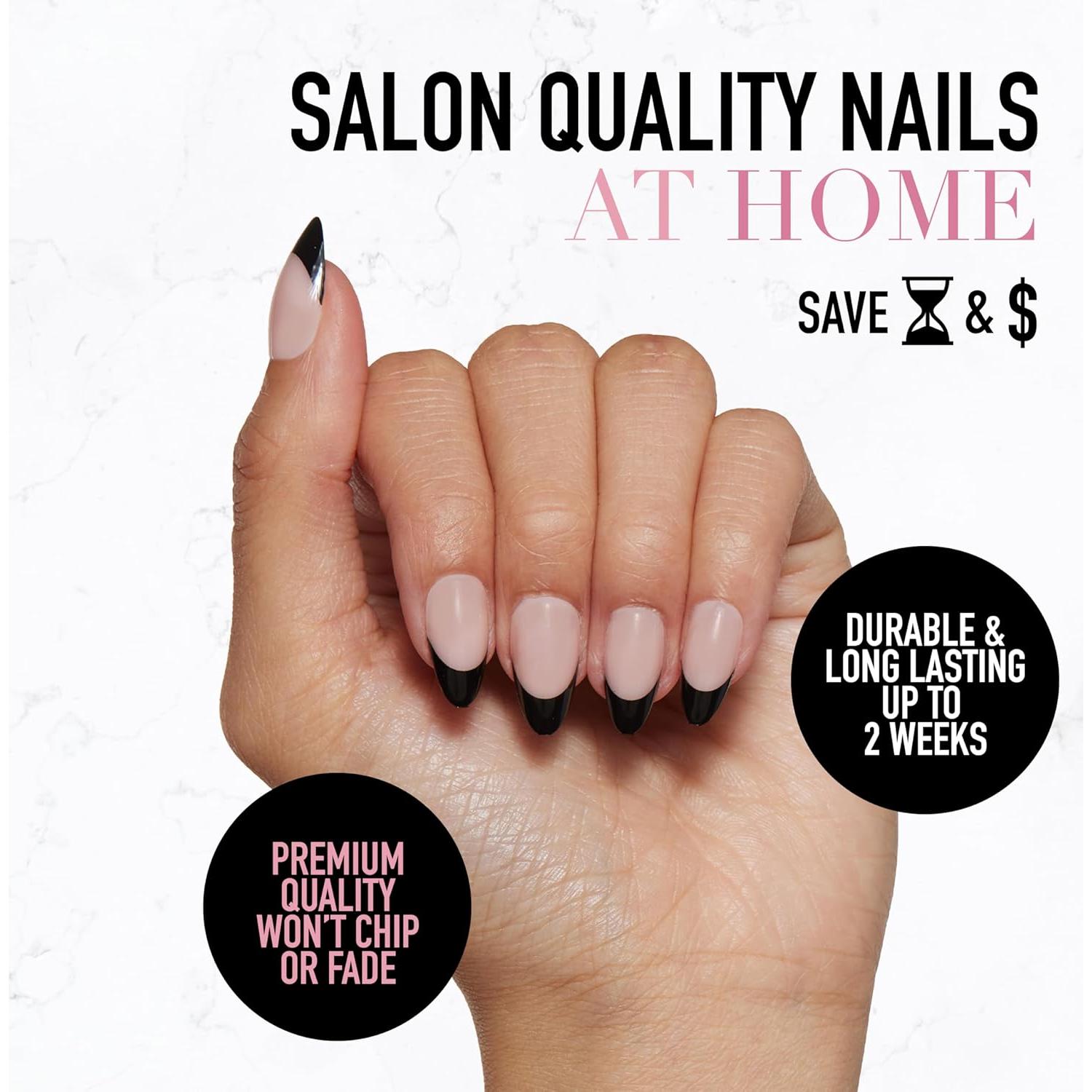 Kit de Uñas Postizas Glamnetic - Corazón Puro y Caviar