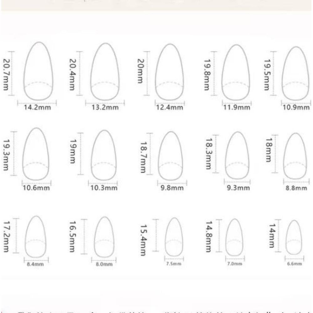 Uñas Postizas Cortas Almendra Doradas 24 Piezas ABS