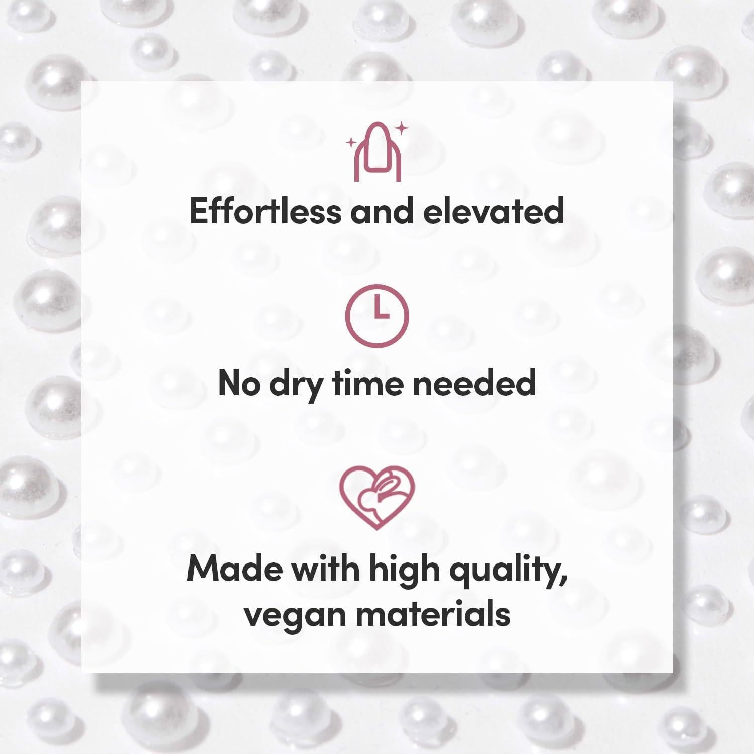 Pegatinas de Uñas 3D Glamnetic Perfecta Perla - 120 Gemas