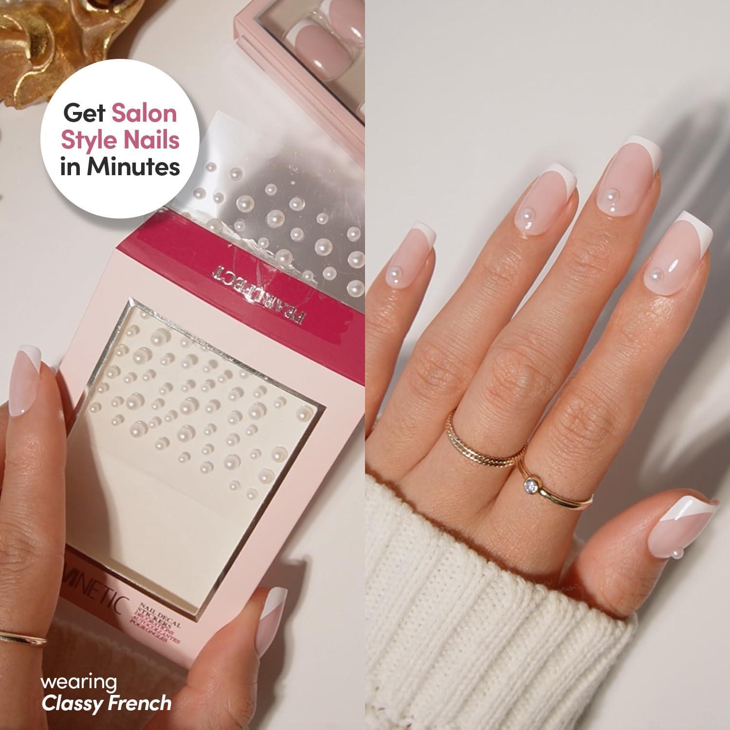 Pegatinas de Uñas 3D Glamnetic Perfecta Perla - 120 Gemas
