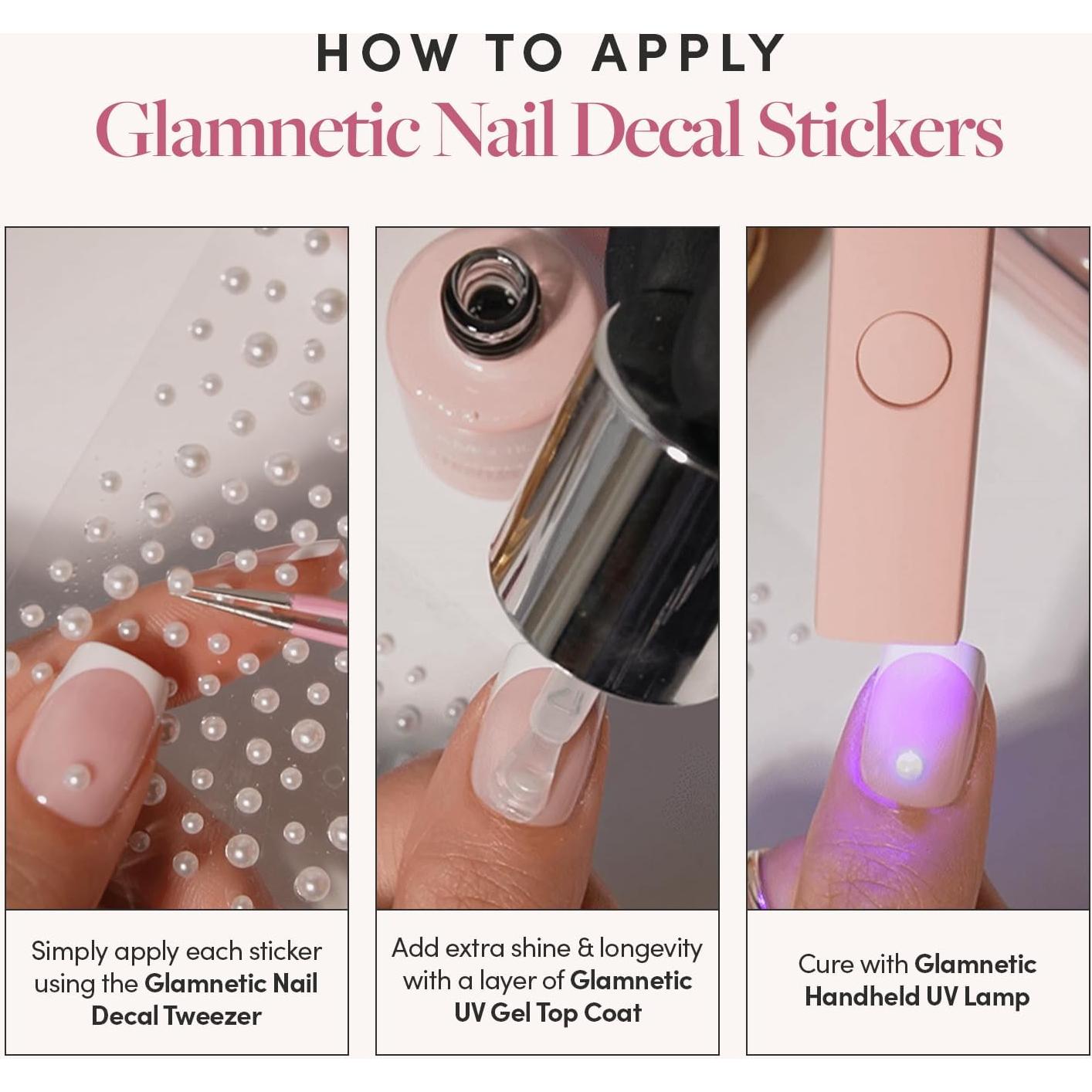 Pegatinas de Uñas 3D Glamnetic Perfecta Perla - 120 Gemas