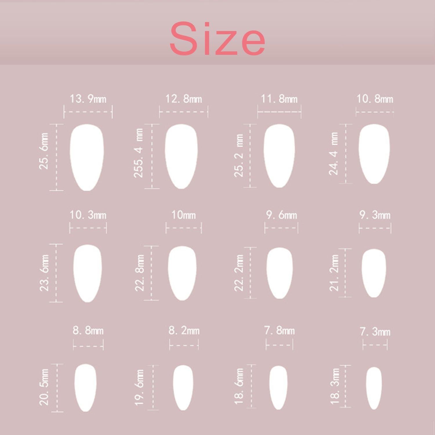 Uñas Falsas 3D Plata Francesa Vopintpy Medianas 24 Piezas