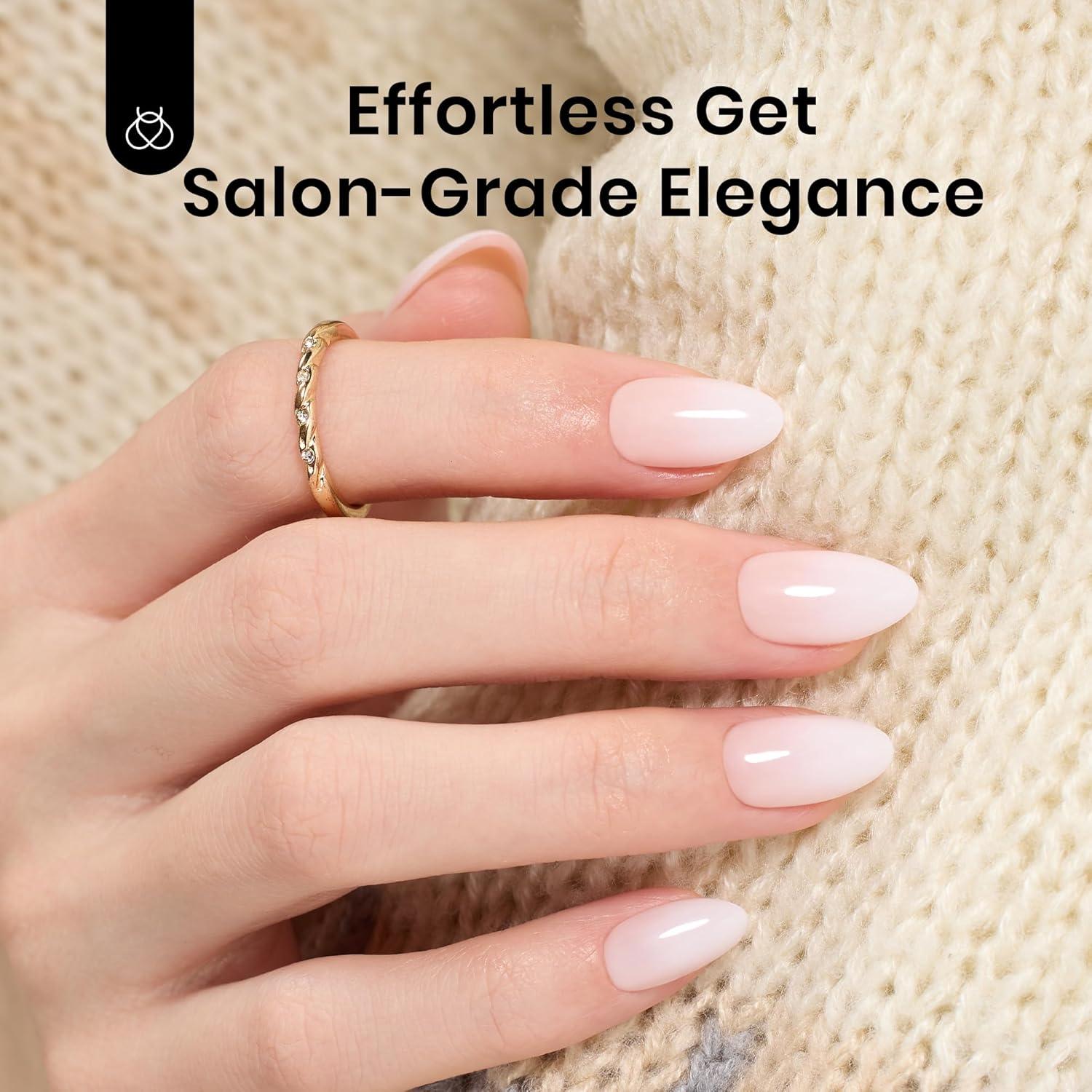 Uñas Postizas Cortas Almendra Ombre Beetles 224 Pcs