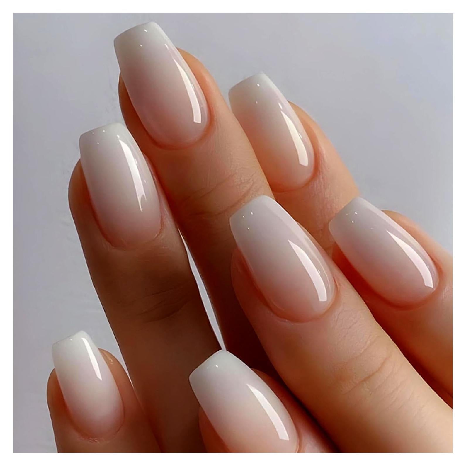 Uñas Falsas CoolNail Ombre Rosa Coffin Gradiente 17x3.4 cm